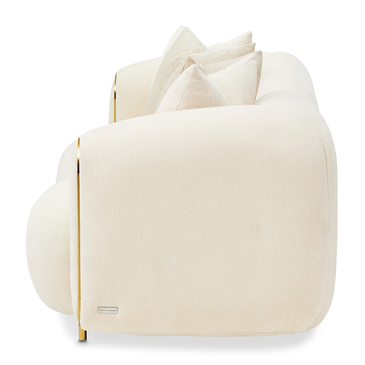 Michael Amini Sassani Loveseat Crepe Gold - Image 4