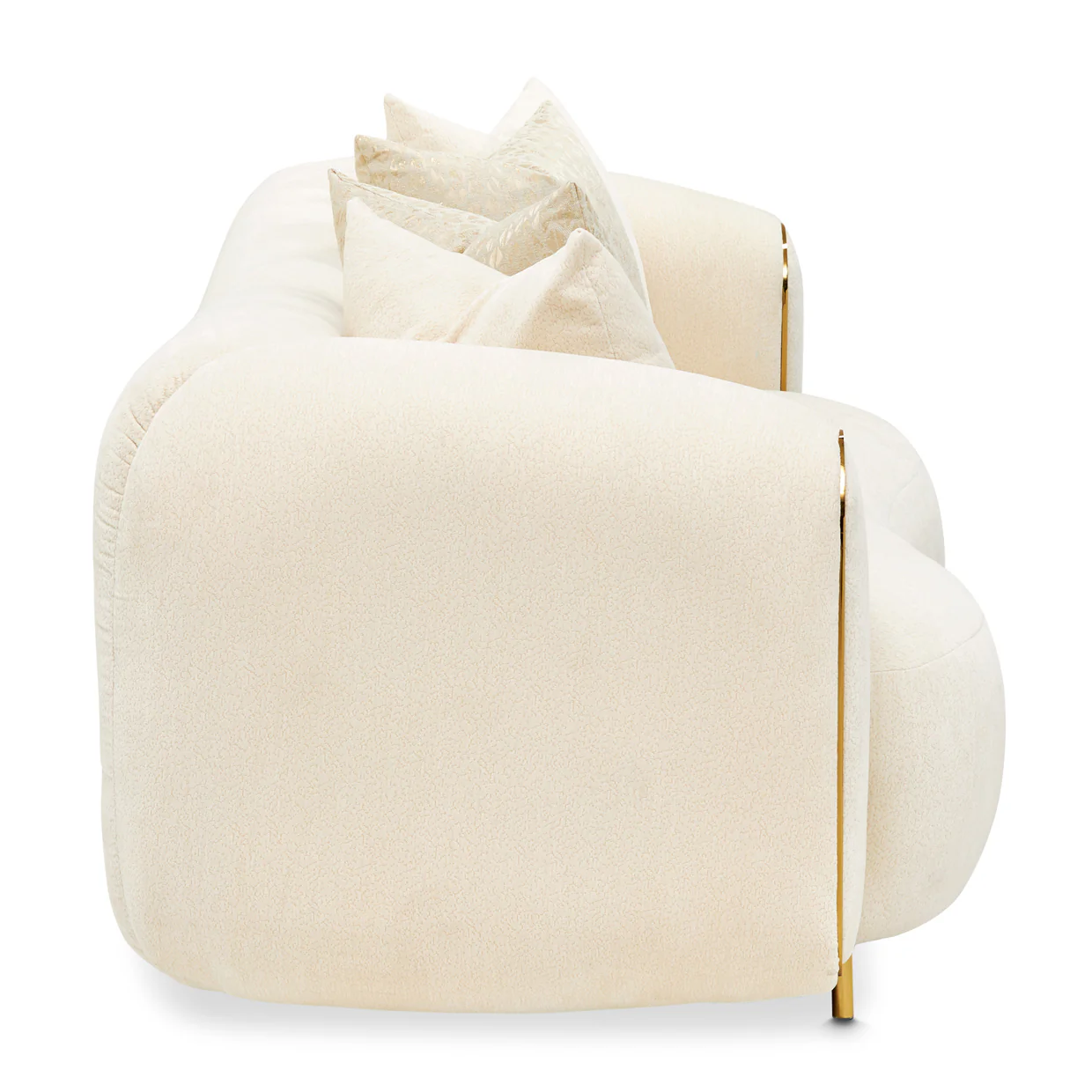 Michael Amini Sassani Loveseat Crepe Gold - Image 8