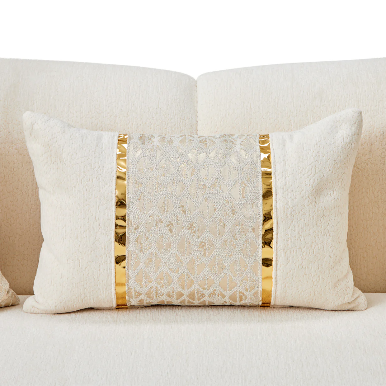 Michael Amini Sassani Sofa Crepe Gold - Image 13