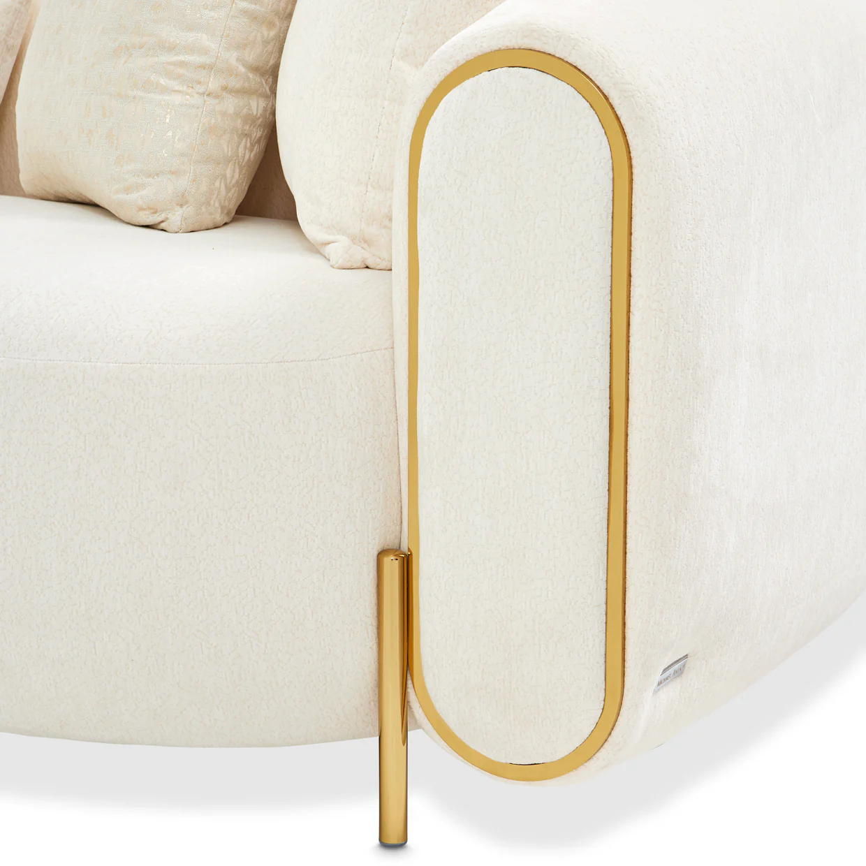 Michael Amini Sassani Sofa Crepe Gold - Image 15