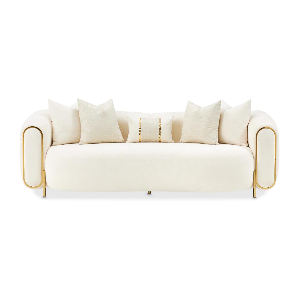 Michael Amini Sassani Sofa Crepe Gold - Image 2
