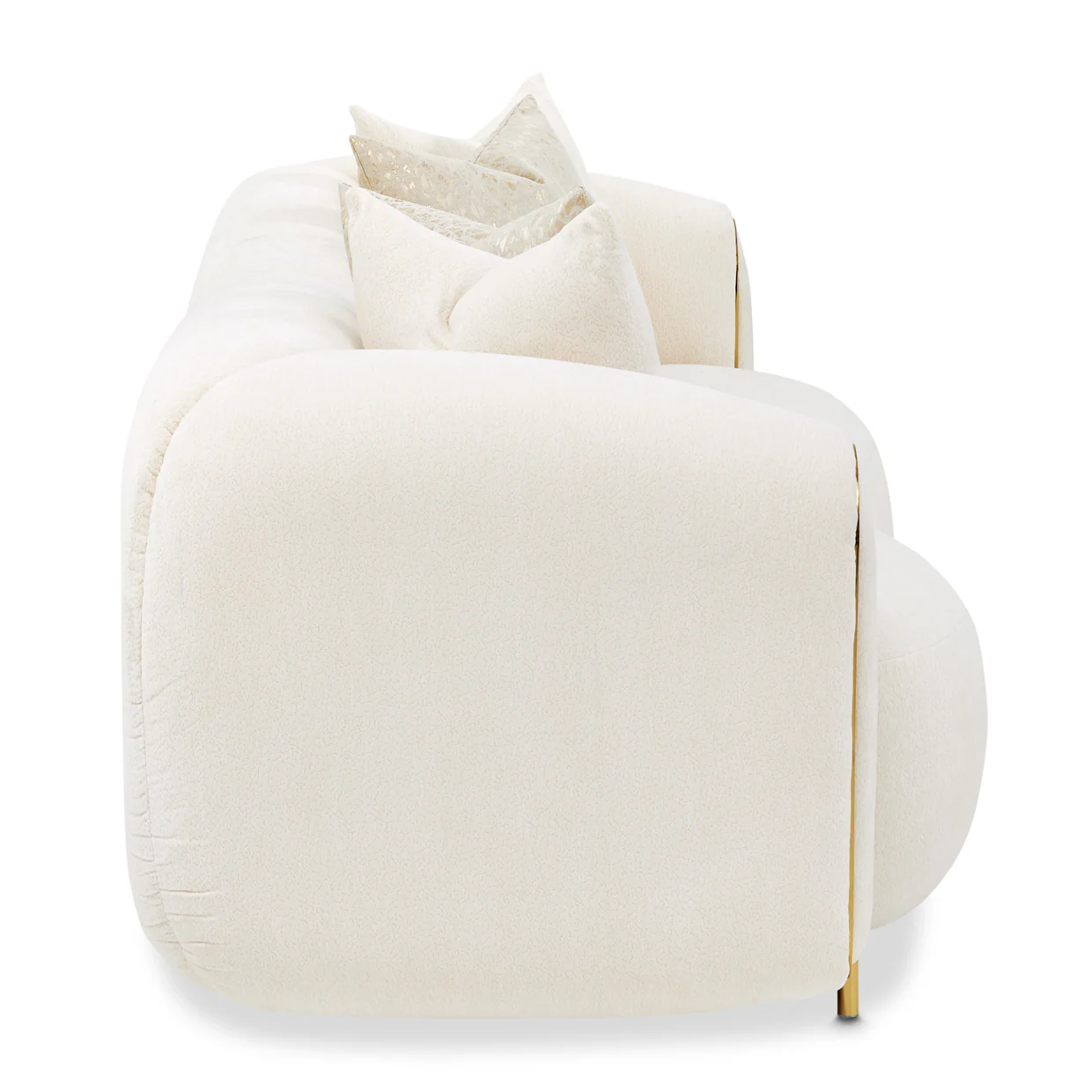 Michael Amini Sassani Sofa Crepe Gold - Image 8