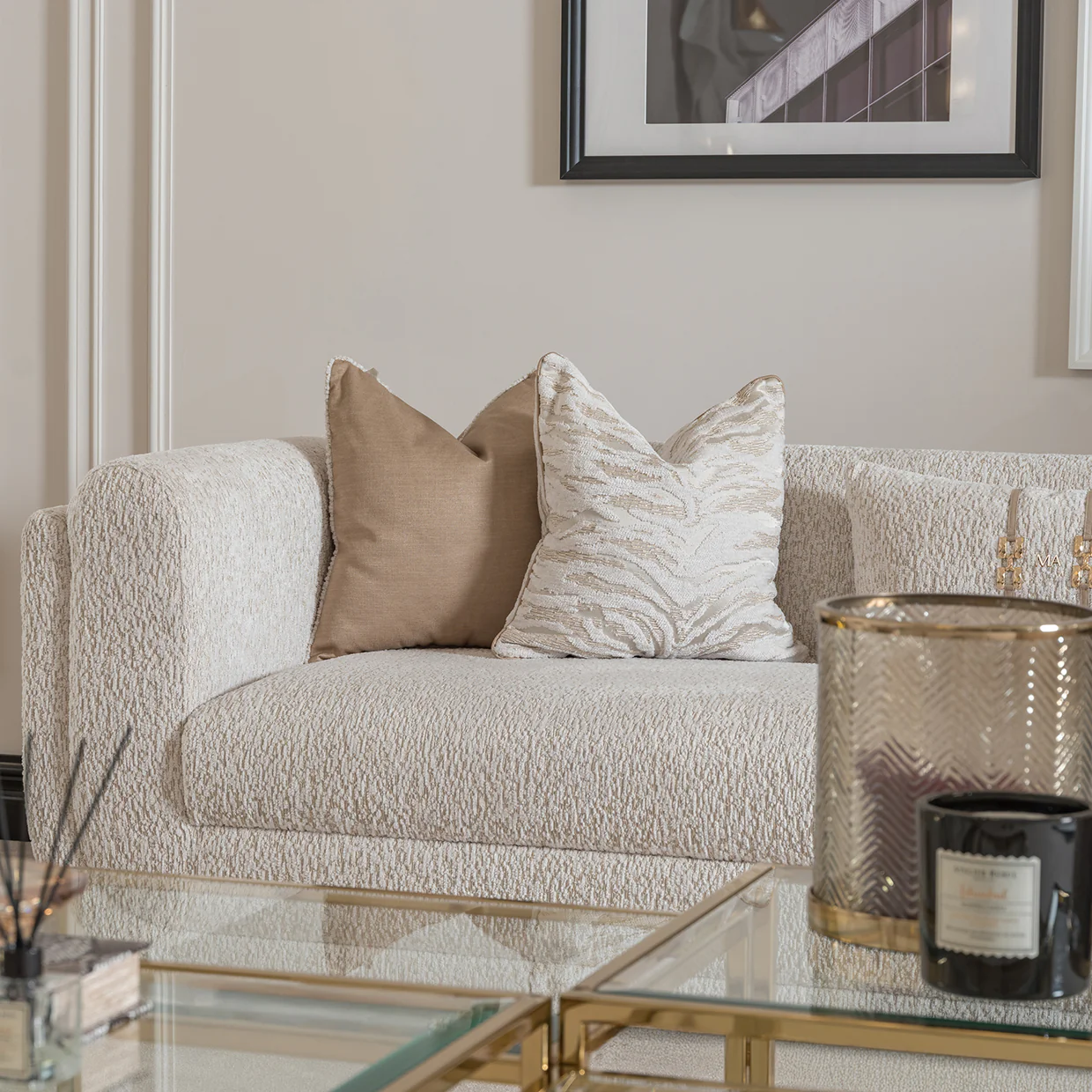 Michael Amini Savannah Breeze Sofa Cashmere - Image 12