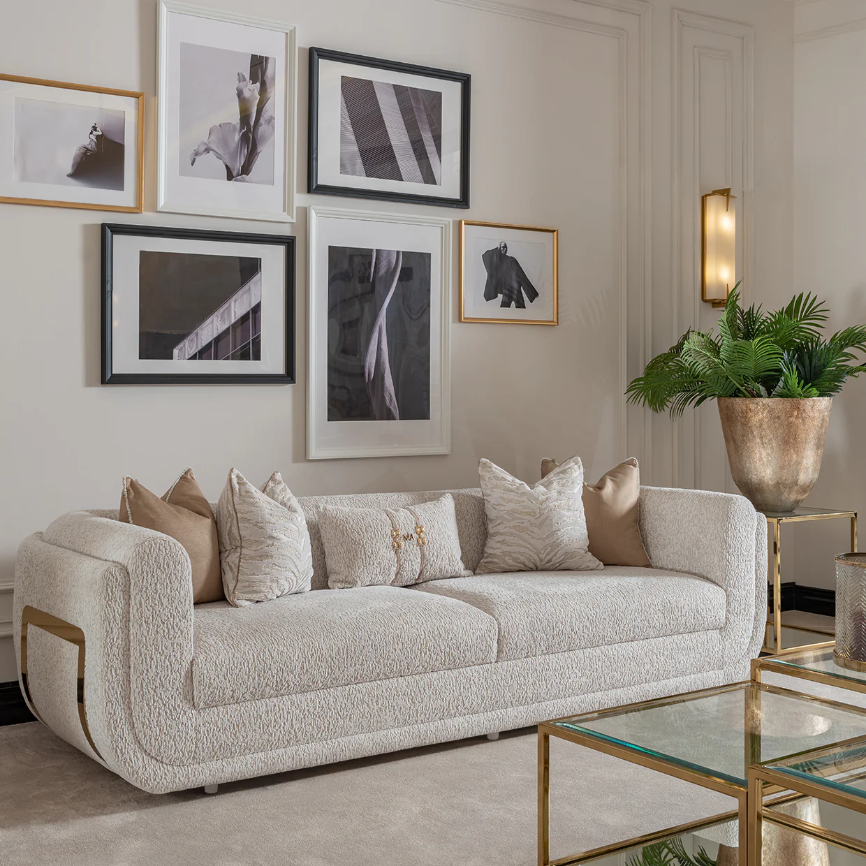 Michael Amini Savannah Breeze Sofa Cashmere - Image 5