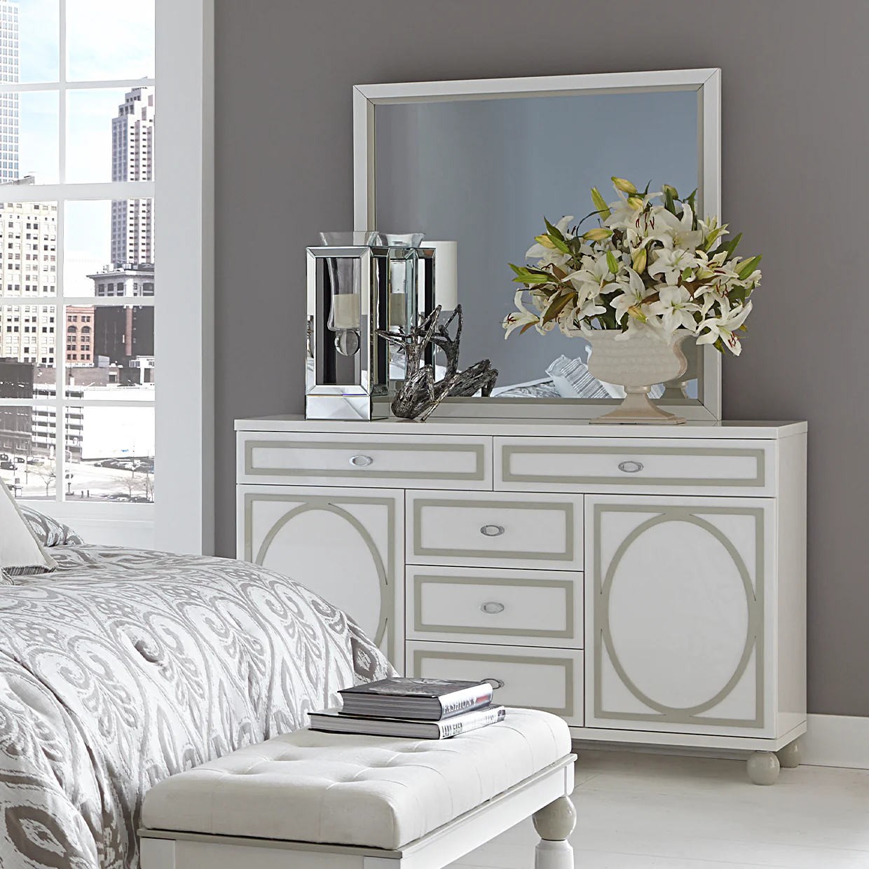 Michael Amini Sky Tower Dresser - Image 7