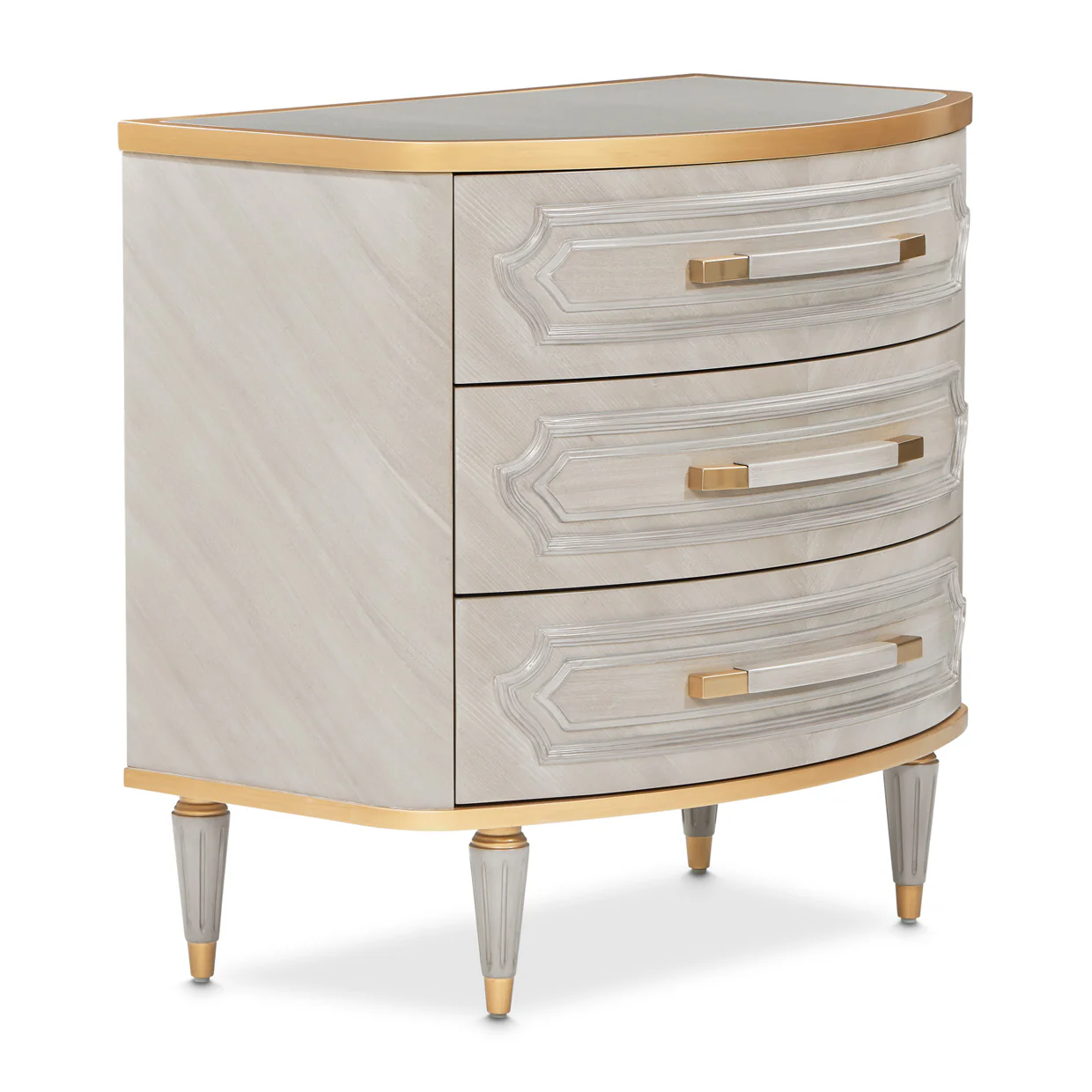 Michael Amini St. Charles 3-Drawer Nightstand - Image 3