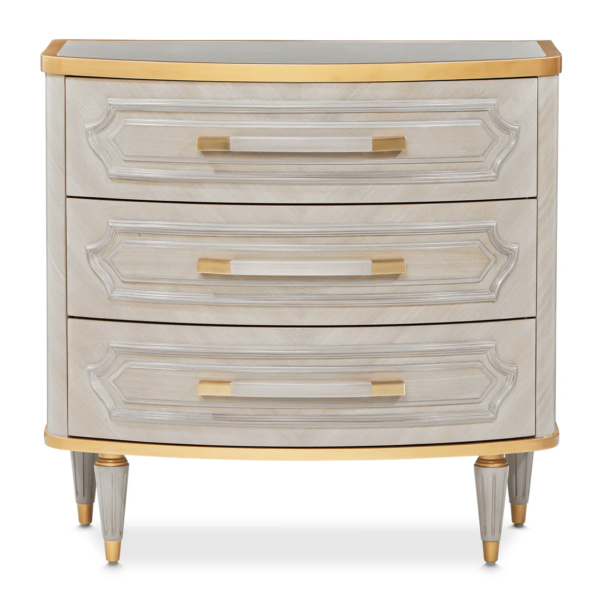 Michael Amini St. Charles 3-Drawer Nightstand - Image 4