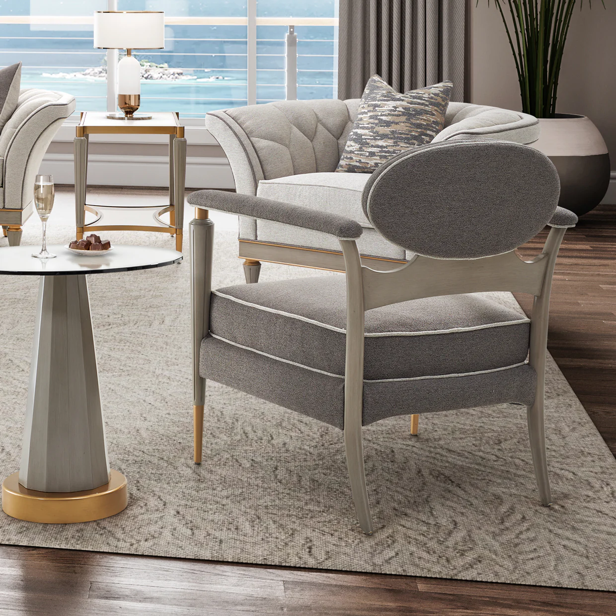 Michael Amini St. Charles Accent Chair - Image 18