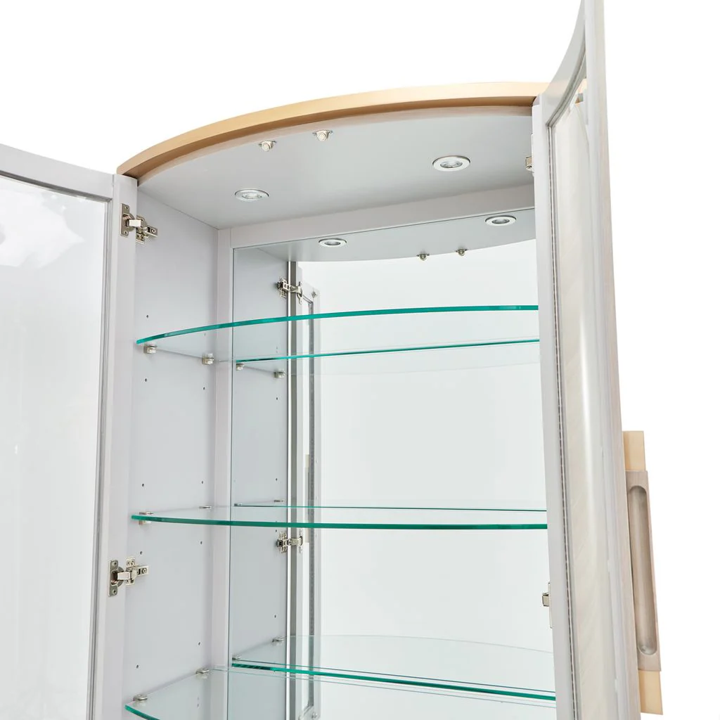 Michael Amini St. Charles Display Cabinet - Dove Gray - Image 10