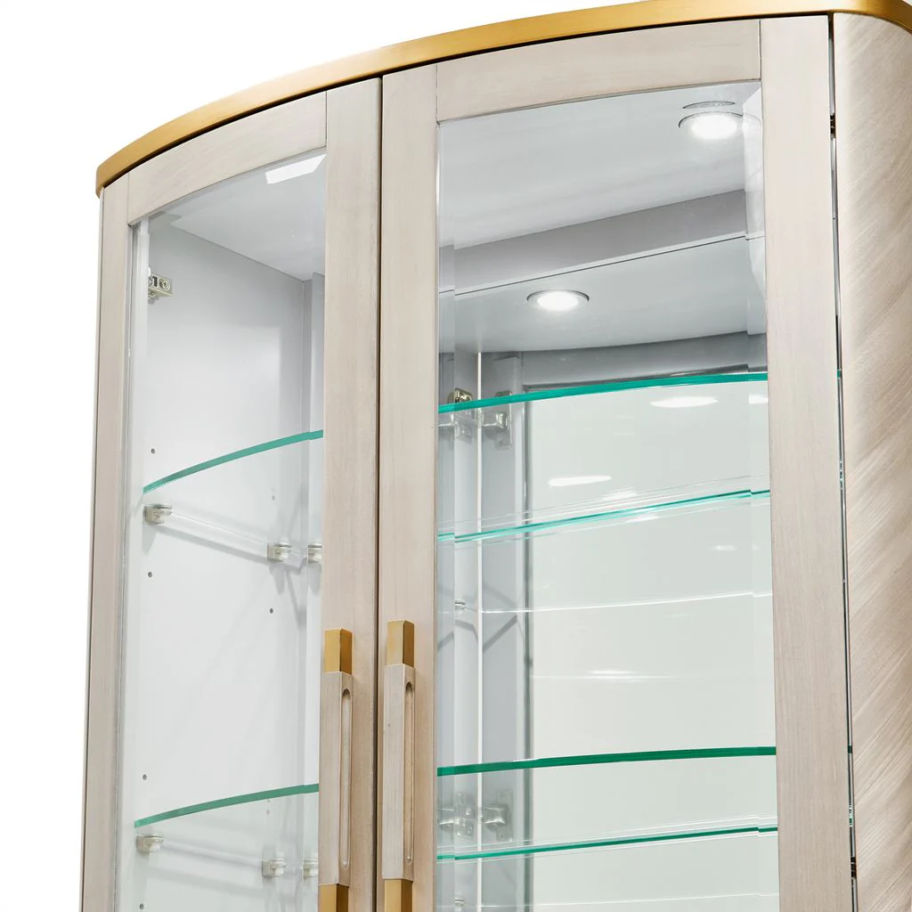 Michael Amini St. Charles Display Cabinet - Dove Gray - Image 11
