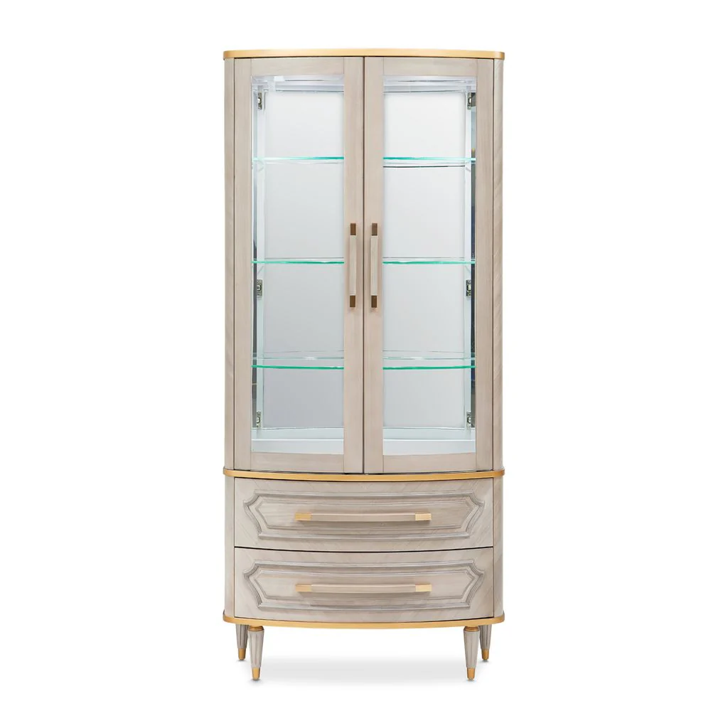 Michael Amini St. Charles Display Cabinet - Dove Gray - Image 2