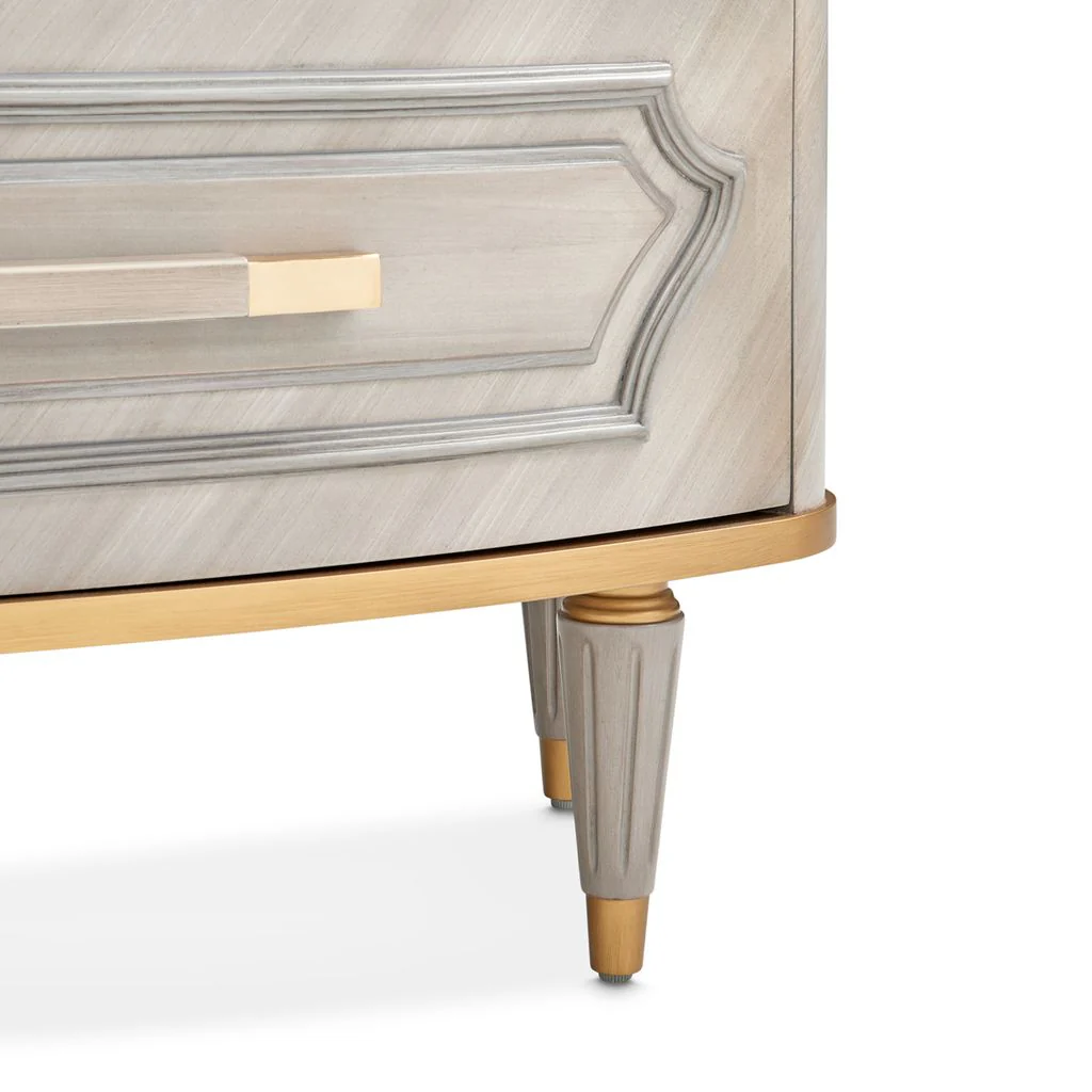 Michael Amini St. Charles Display Cabinet - Dove Gray - Image 7
