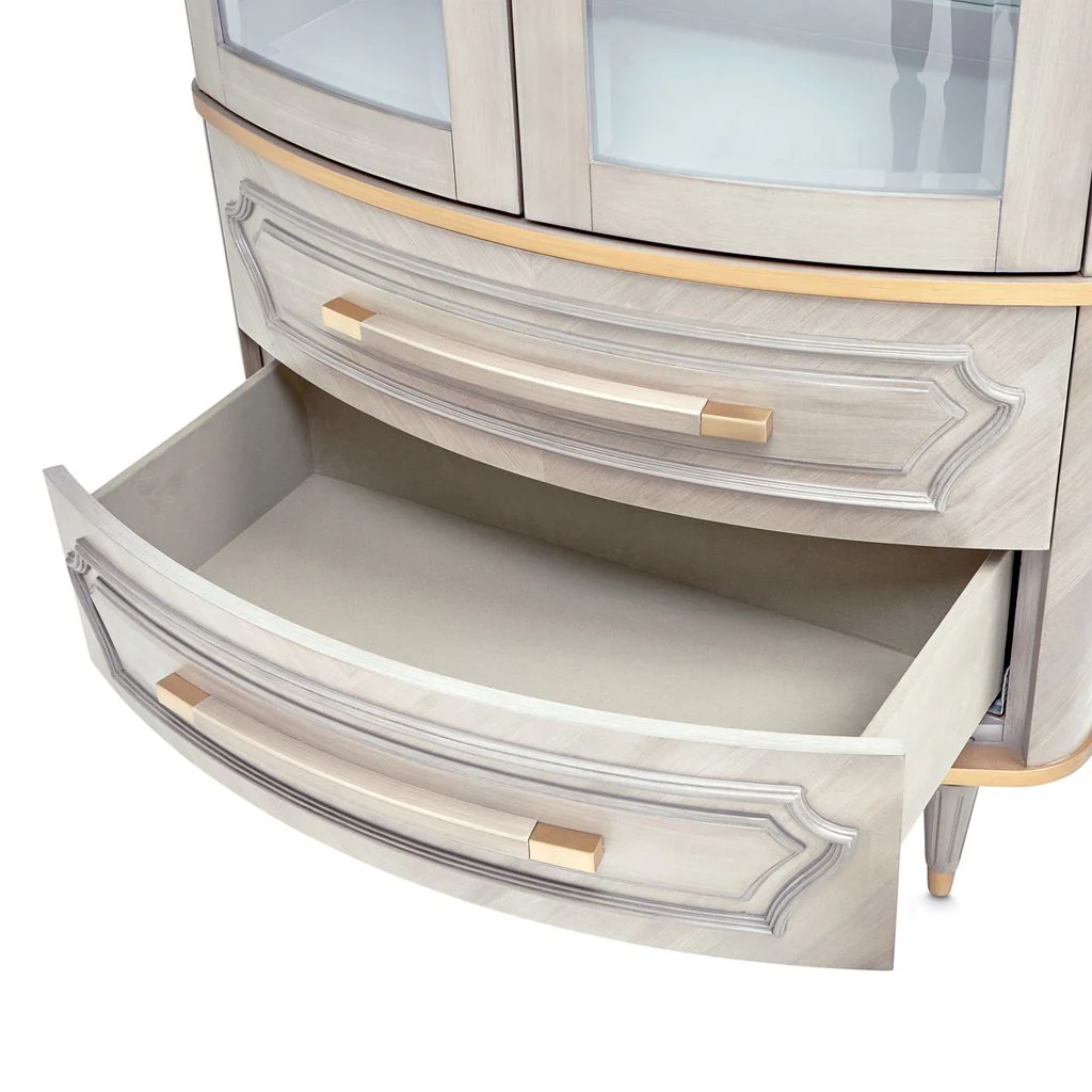 Michael Amini St. Charles Display Cabinet - Dove Gray - Image 8