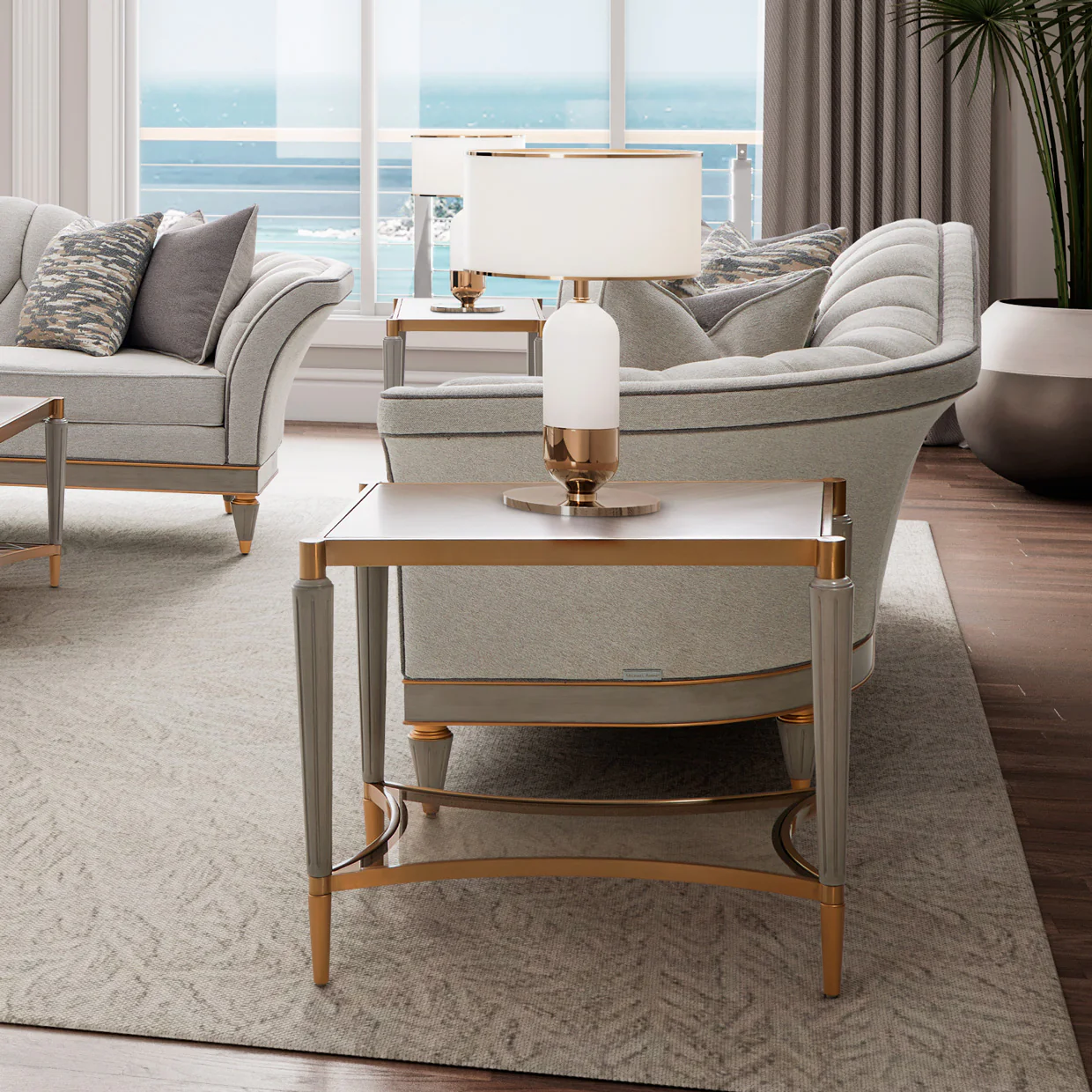 Michael Amini St. Charles End Table - Image 10