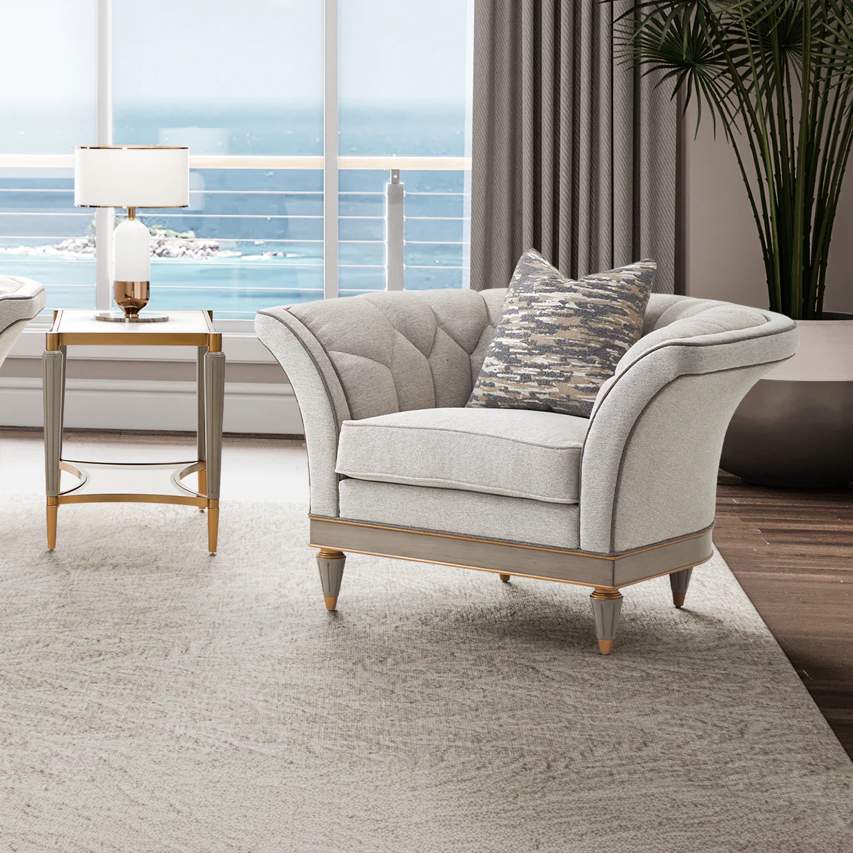 Michael Amini St. Charles End Table - Image 11