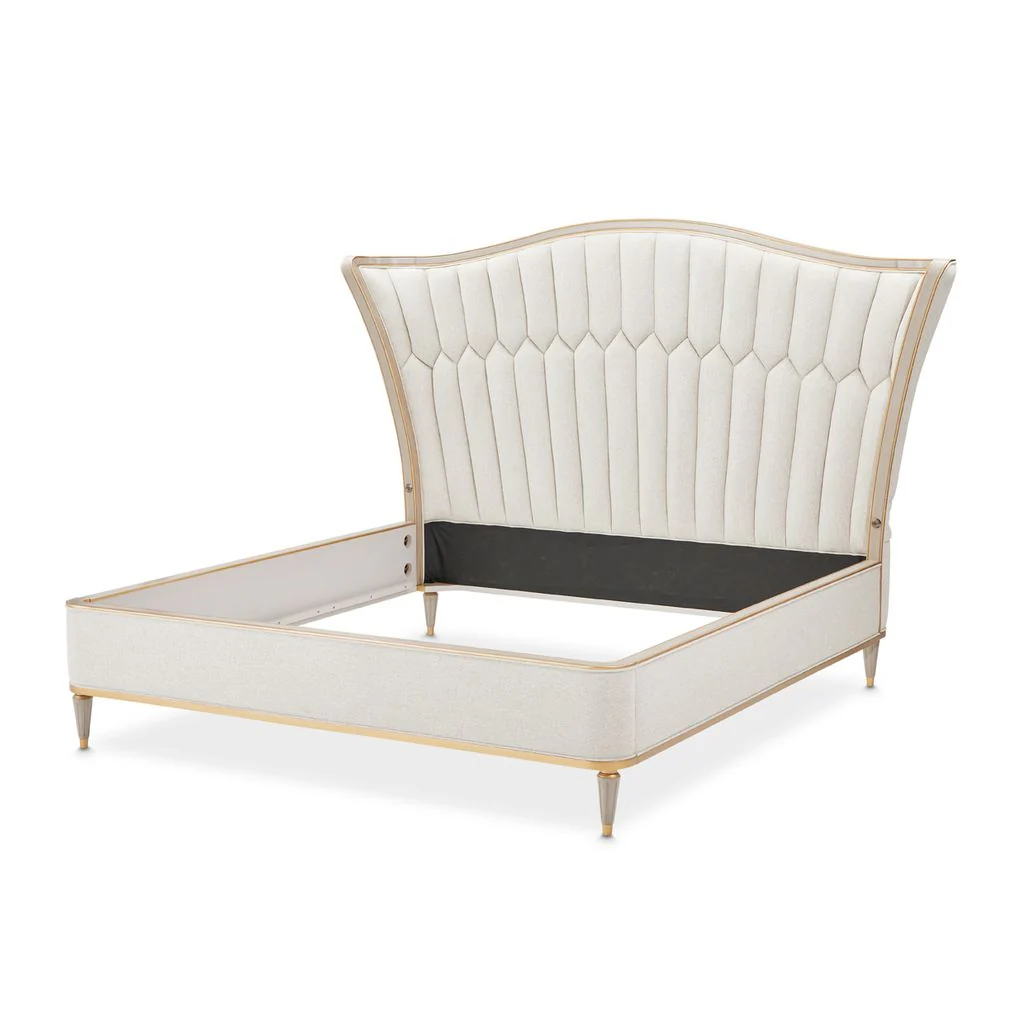 Michael Amini St. Charles Upholstered Bed - Dove Gray - Image 3