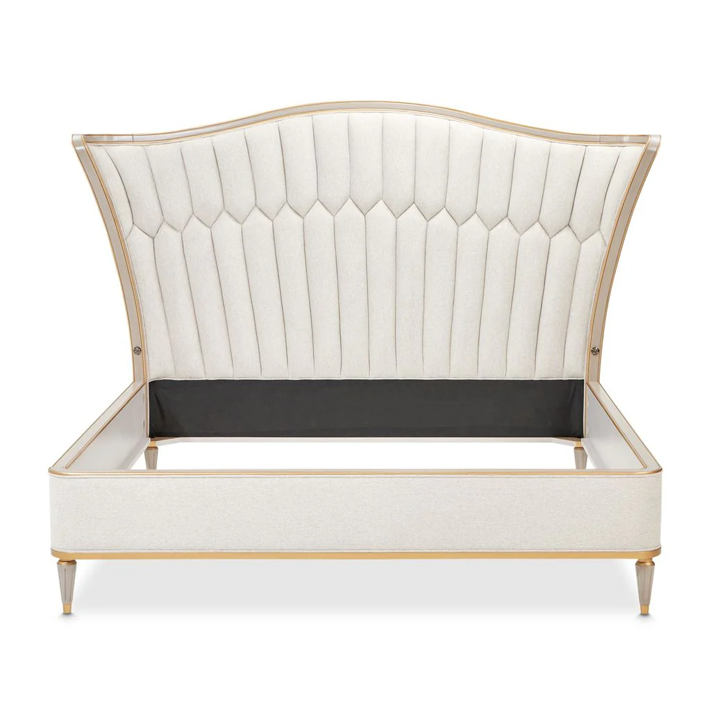 Michael Amini St. Charles Upholstered Bed - Dove Gray - Image 4