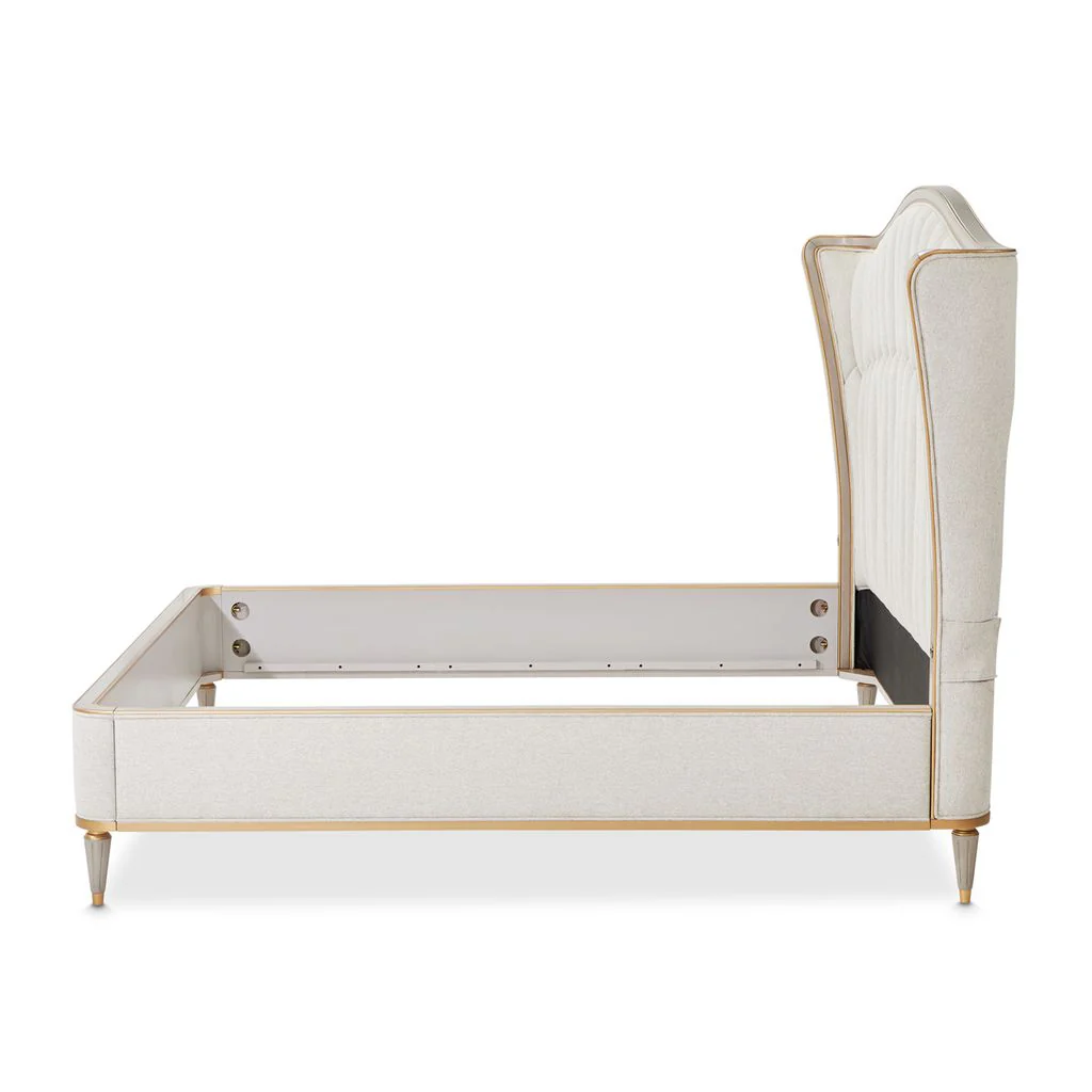 Michael Amini St. Charles Upholstered Bed - Dove Gray - Image 5