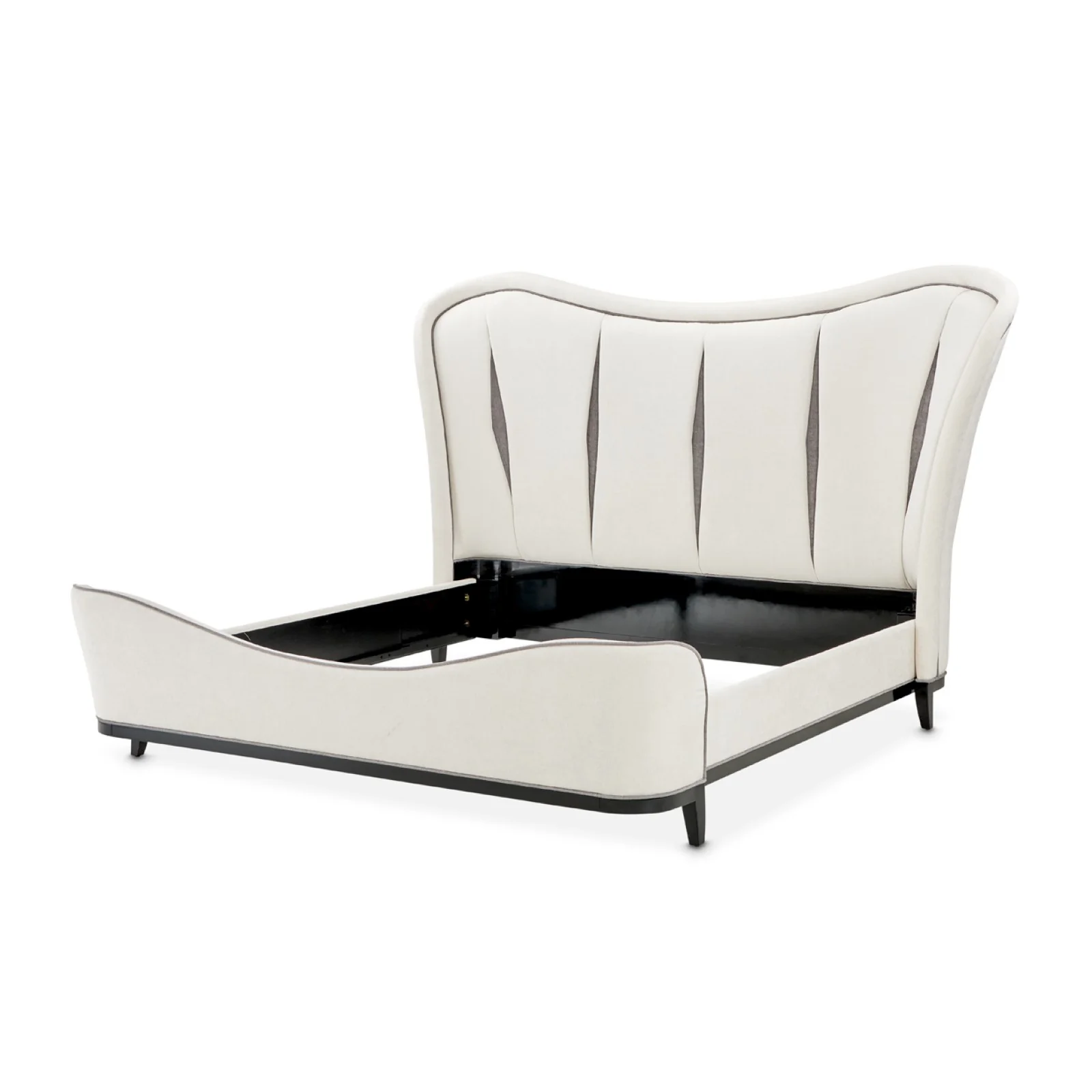 Michael Amini Tuxedo Eastern King Upholstered Bed - Piano Keyboard - Image 3