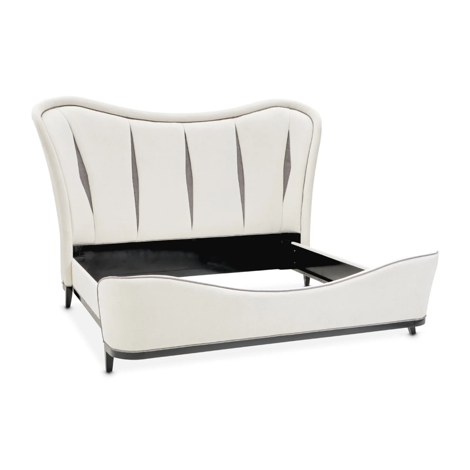 Michael Amini Tuxedo Eastern King Upholstered Bed - Piano Keyboard - Image 6