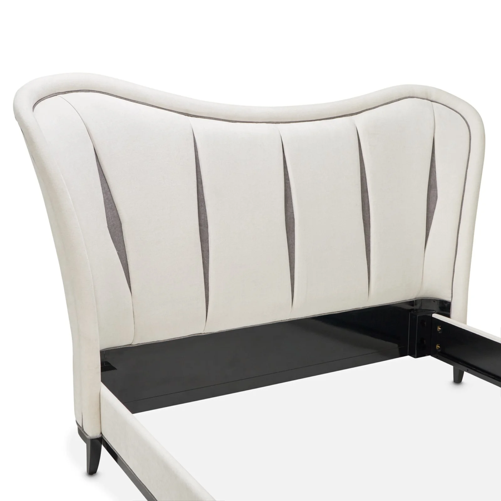Michael Amini Tuxedo Eastern King Upholstered Bed - Piano Keyboard - Image 7
