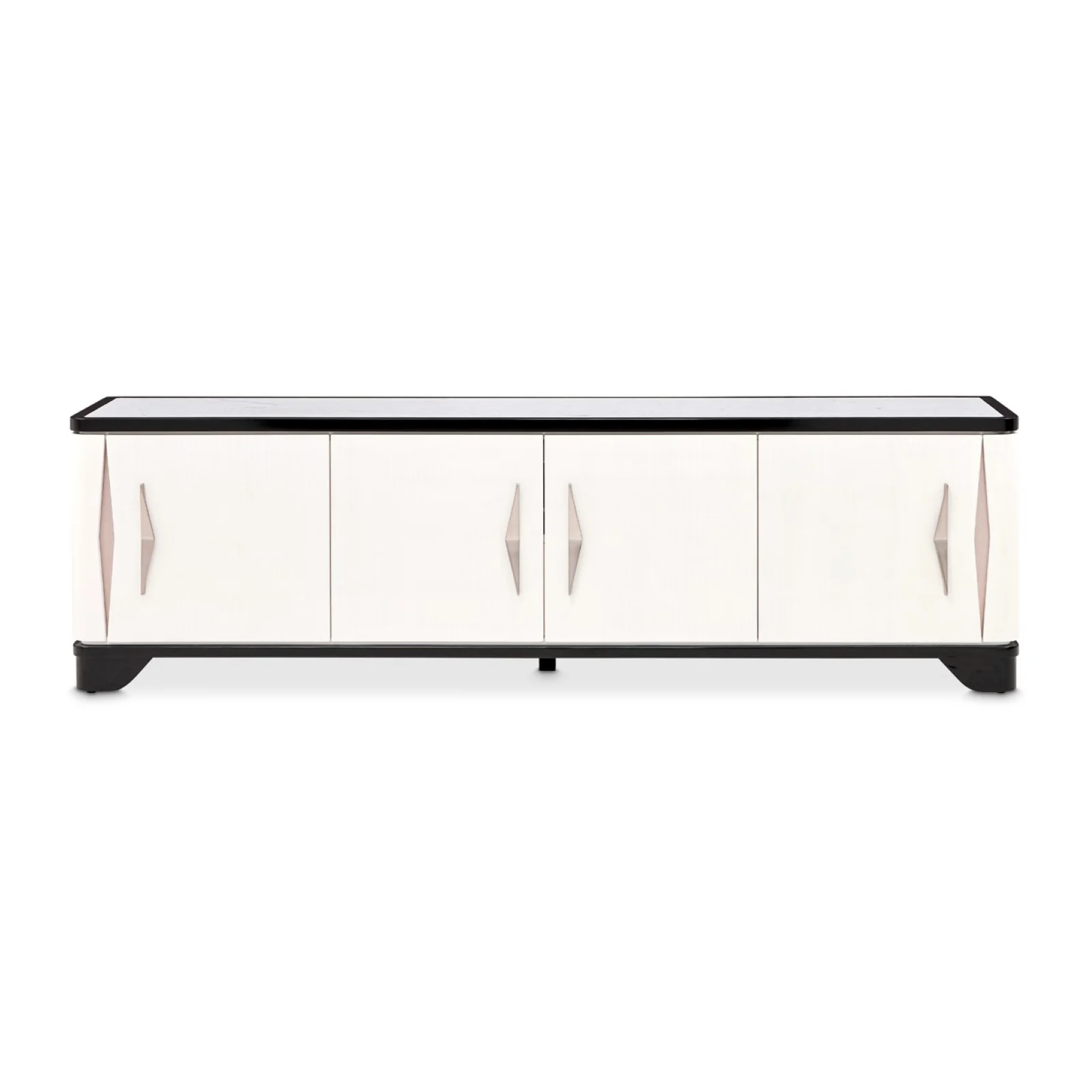 Michael Amini Tuxedo Media Cabinet - Piano Keyboard - Image 2