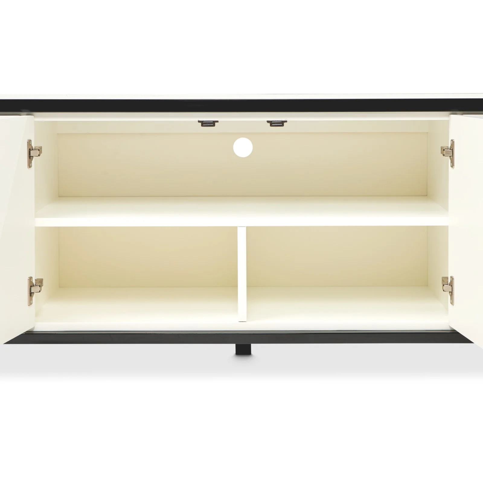 Michael Amini Tuxedo Media Cabinet - Piano Keyboard - Image 4