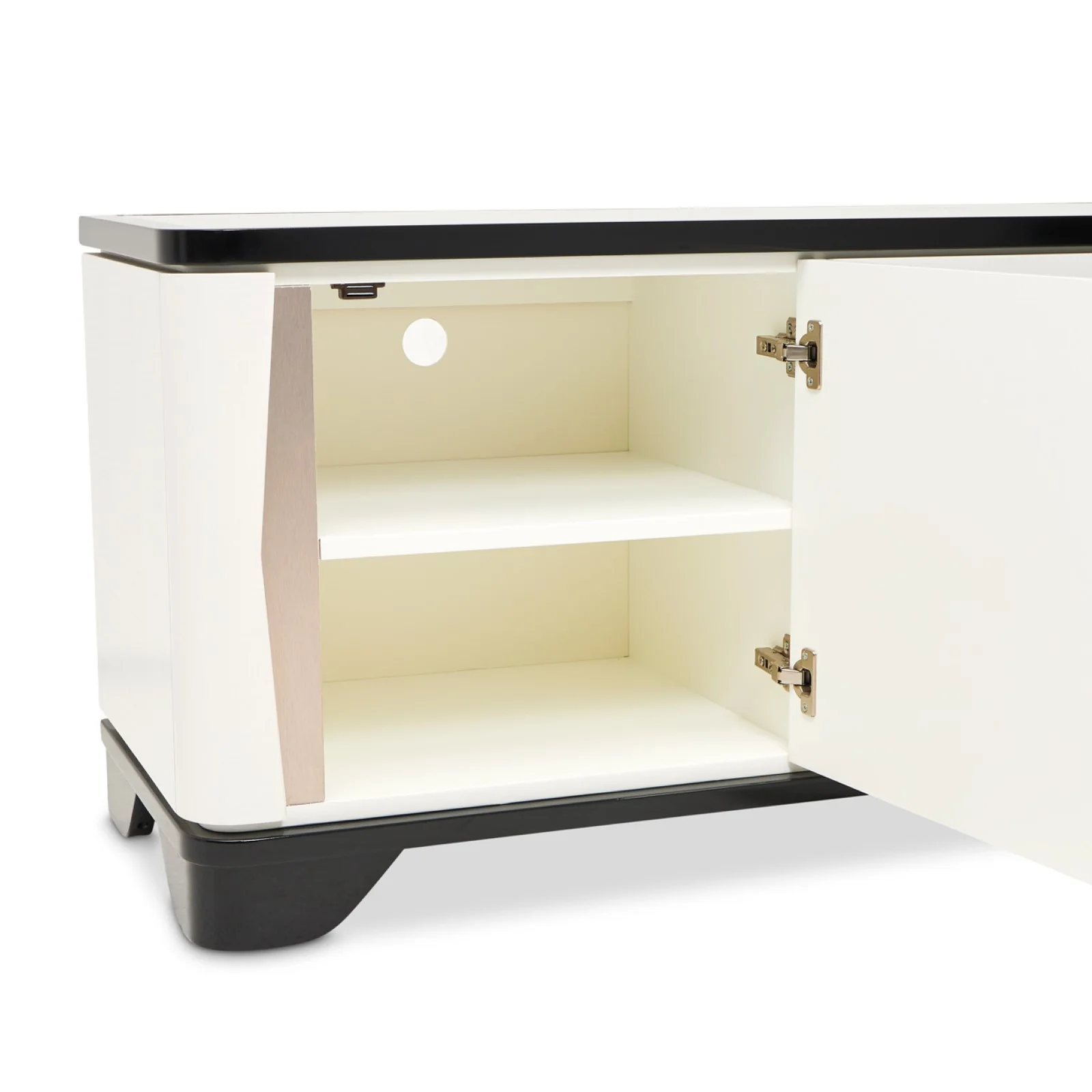 Michael Amini Tuxedo Media Cabinet - Piano Keyboard - Image 5