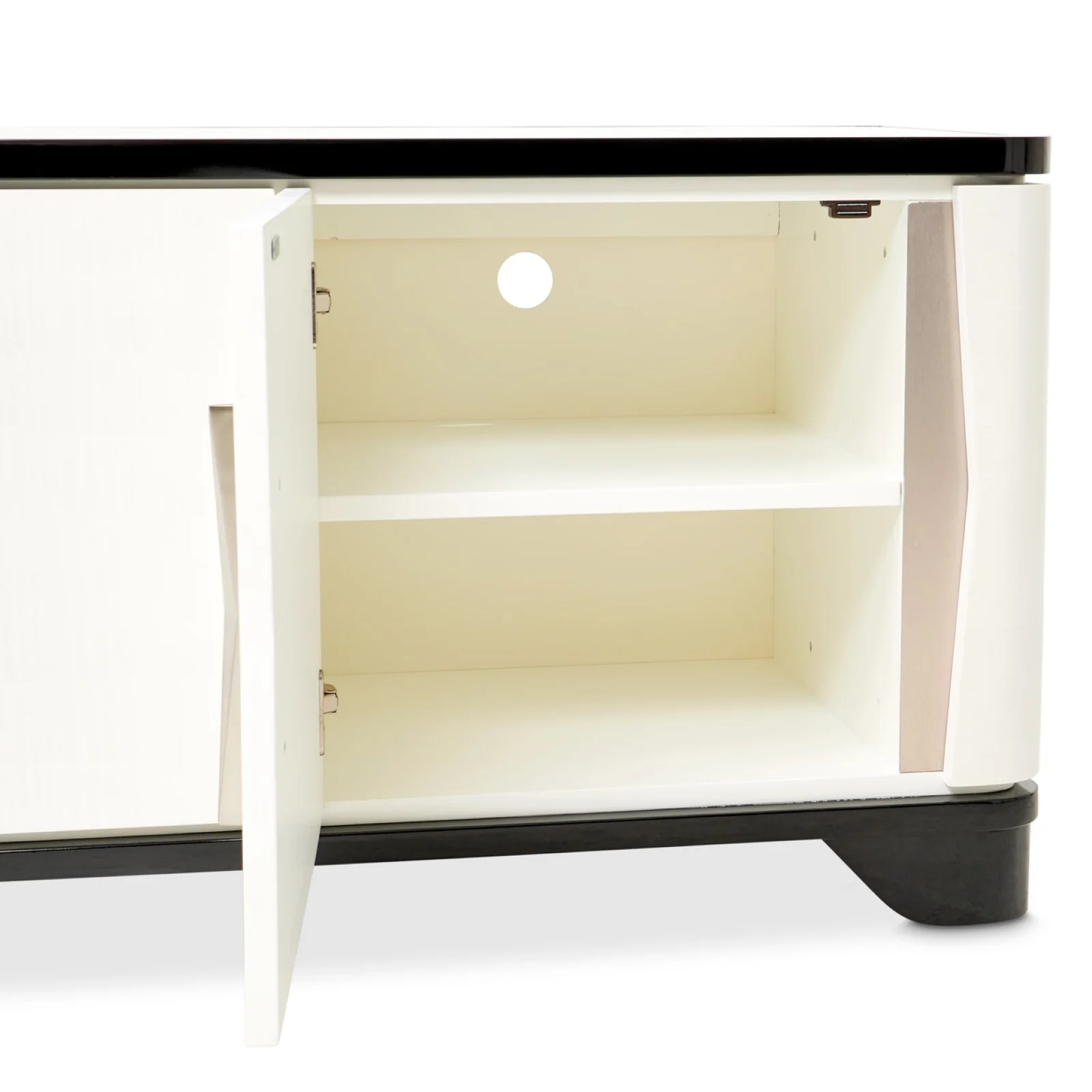 Michael Amini Tuxedo Media Cabinet - Piano Keyboard - Image 6
