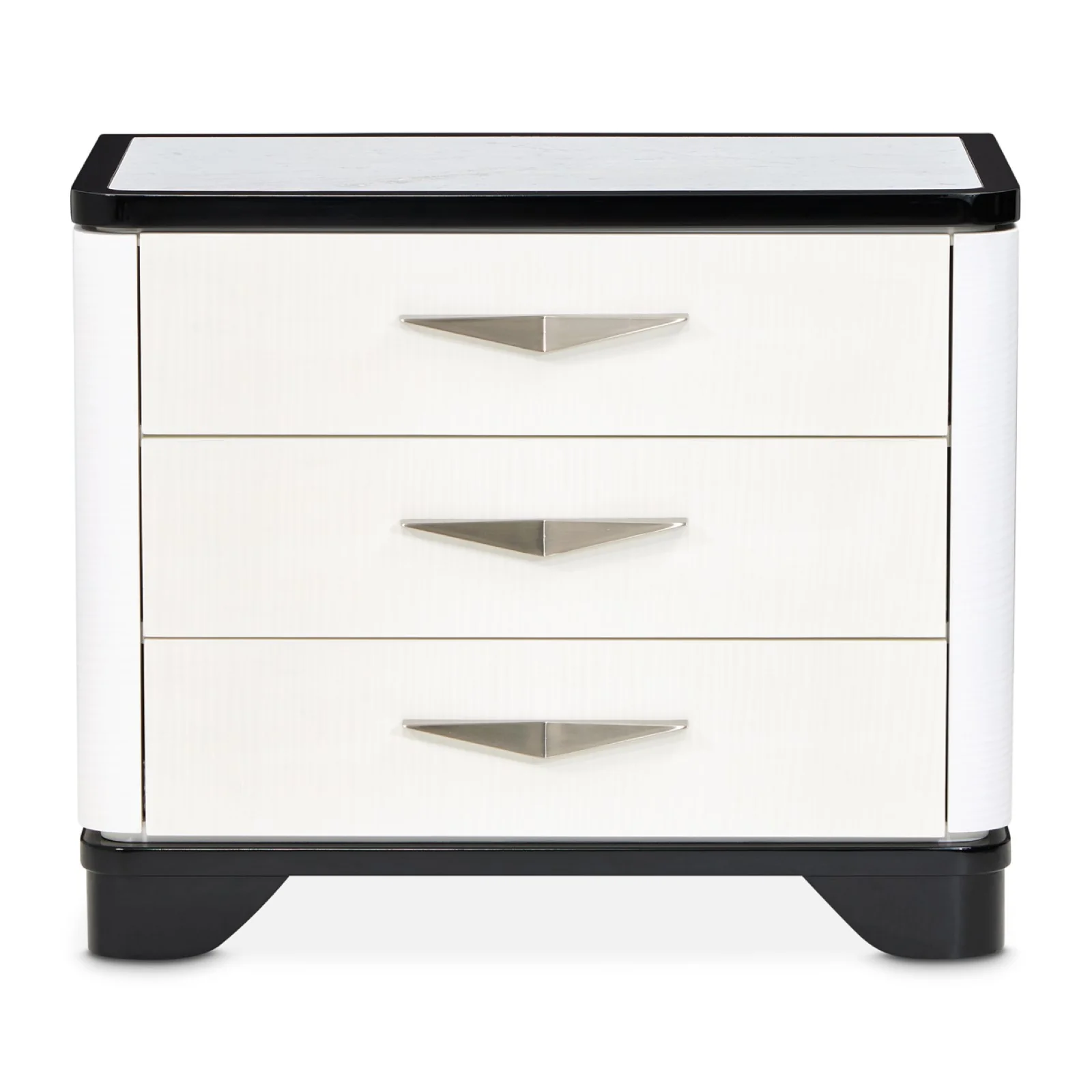Michael Amini Tuxedo Nightstand, Large - Piano Keyboard - Image 2