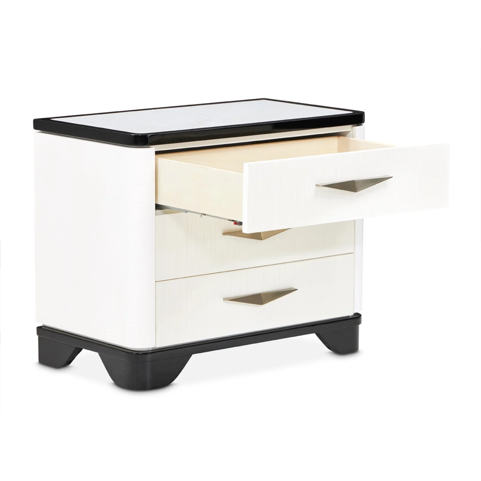 Michael Amini Tuxedo Nightstand, Large - Piano Keyboard - Image 3