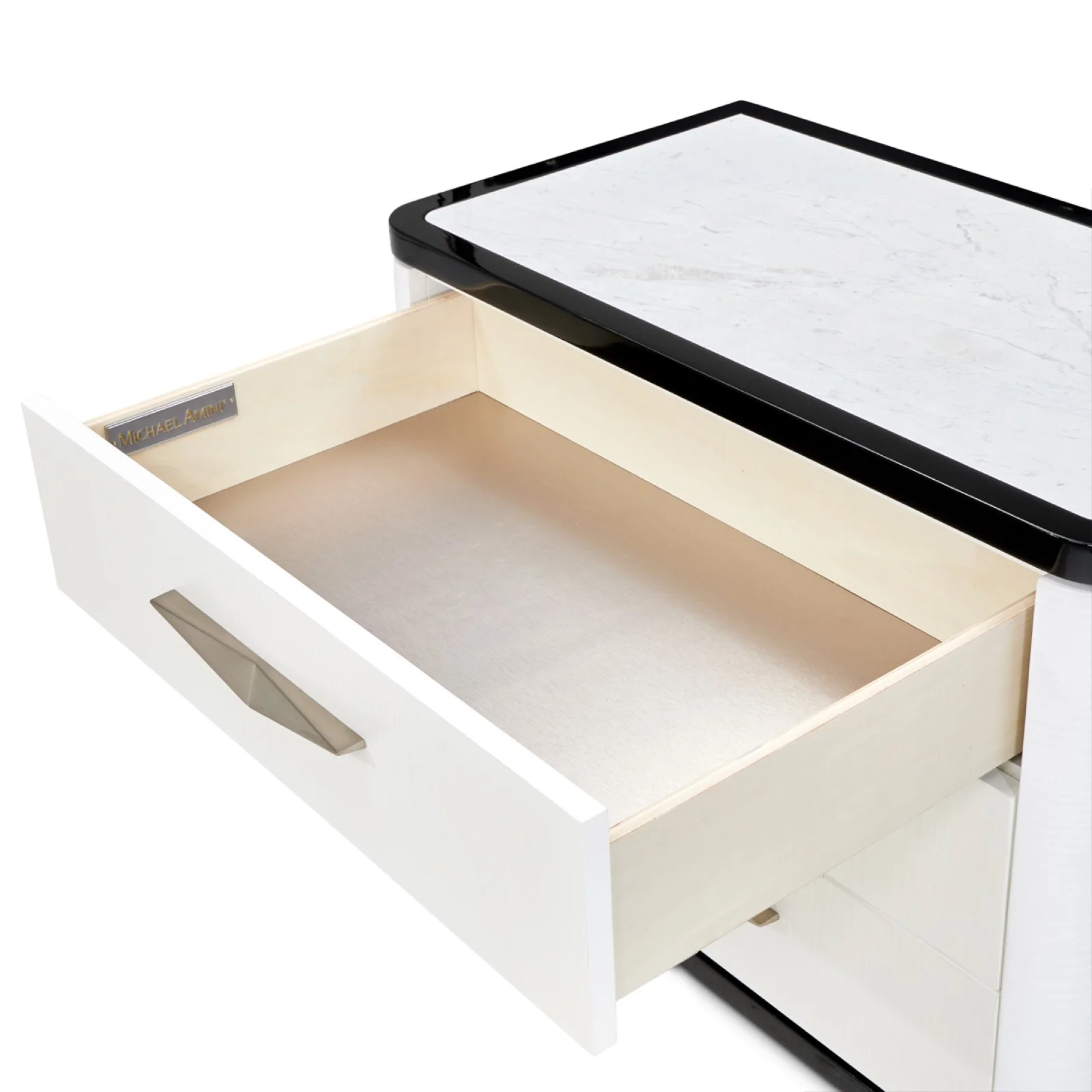 Michael Amini Tuxedo Nightstand, Large - Piano Keyboard - Image 5