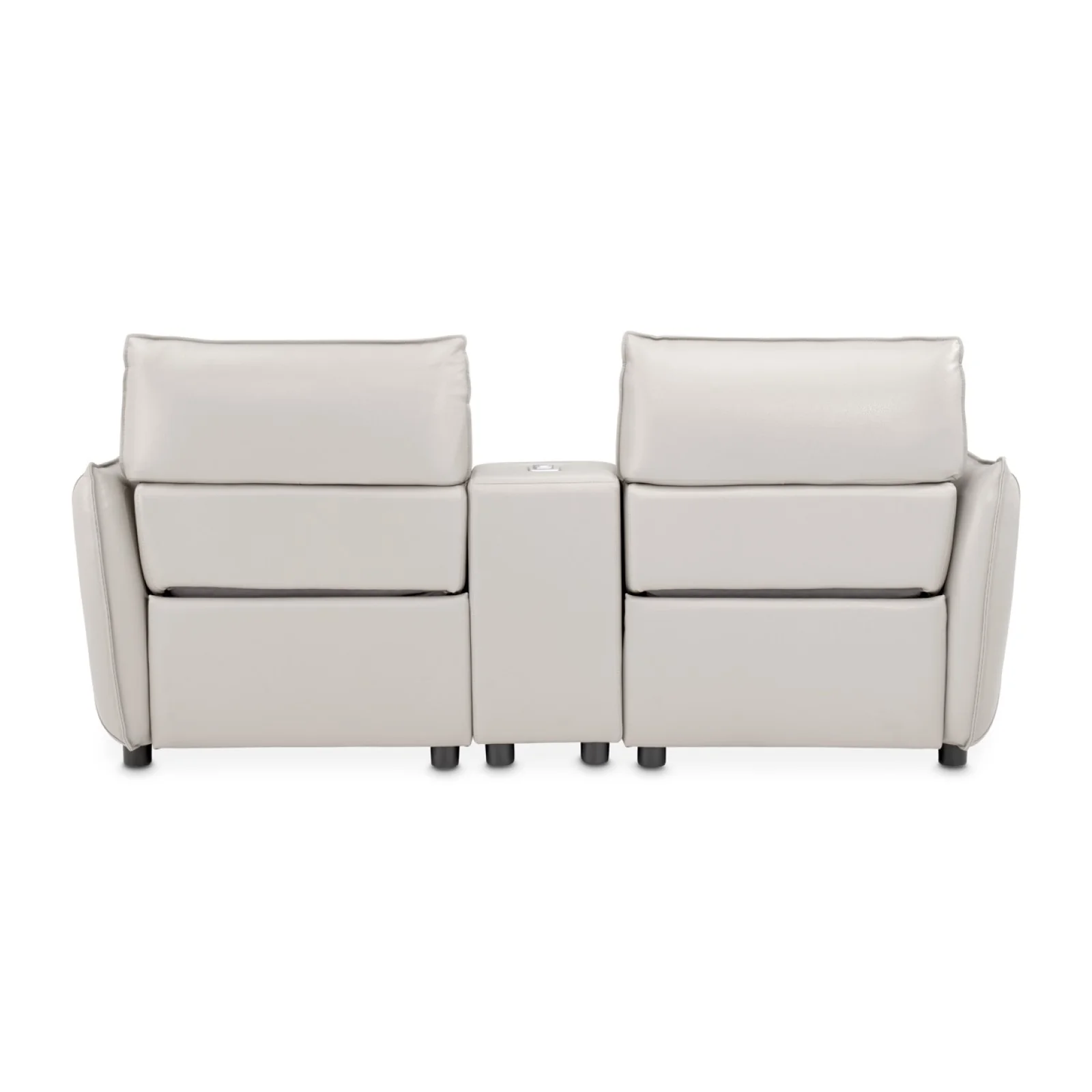 Michael Amini Verona 3-Piece Sectional with Storage Console - Light Gray - Image 7