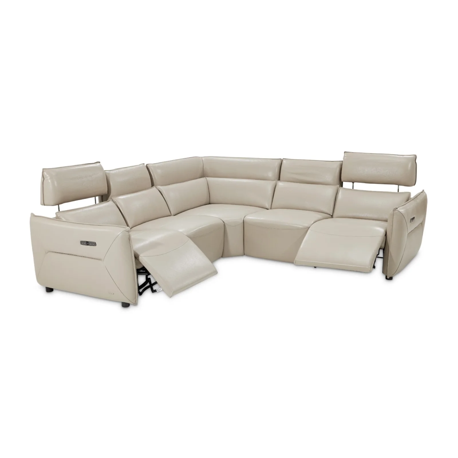 Michael Amini Verona 5-Piece Sectional - Light Gray - Image 2