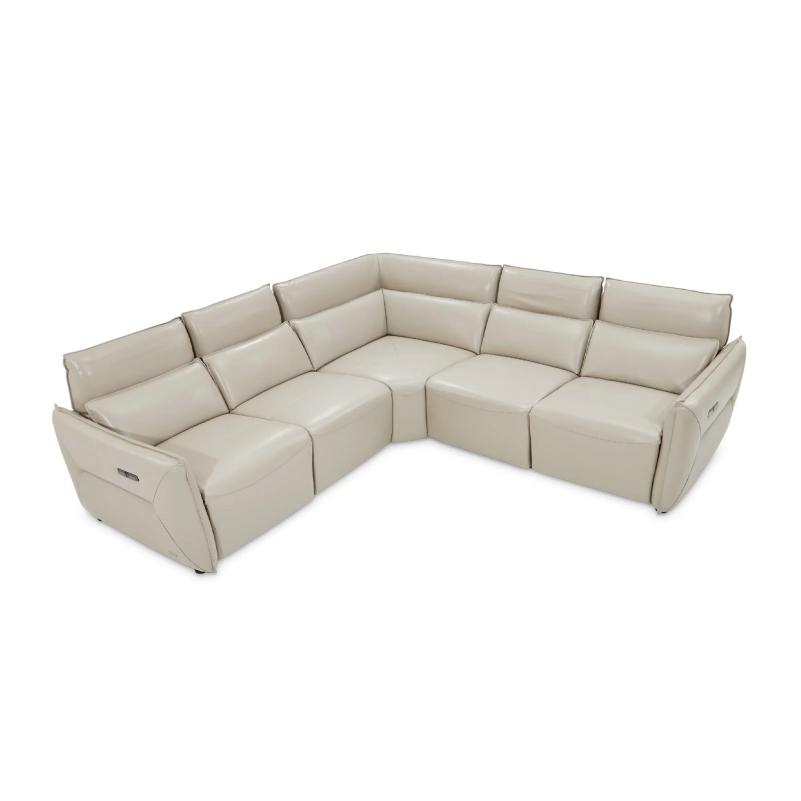 Michael Amini Verona 5-Piece Sectional - Light Gray - Image 3