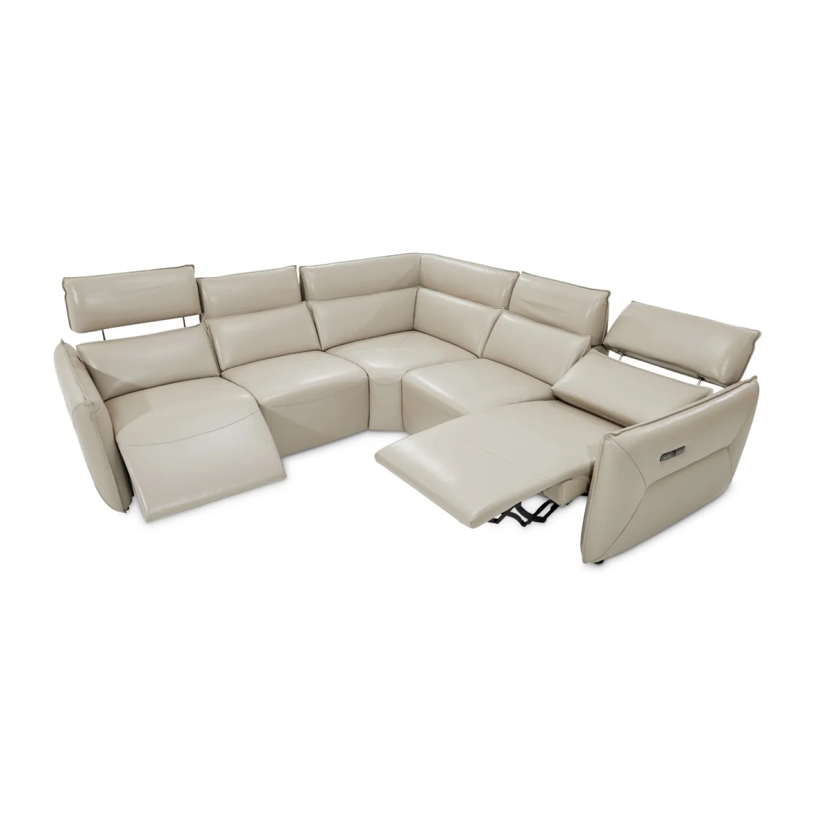 Michael Amini Verona 5-Piece Sectional - Light Gray - Image 4