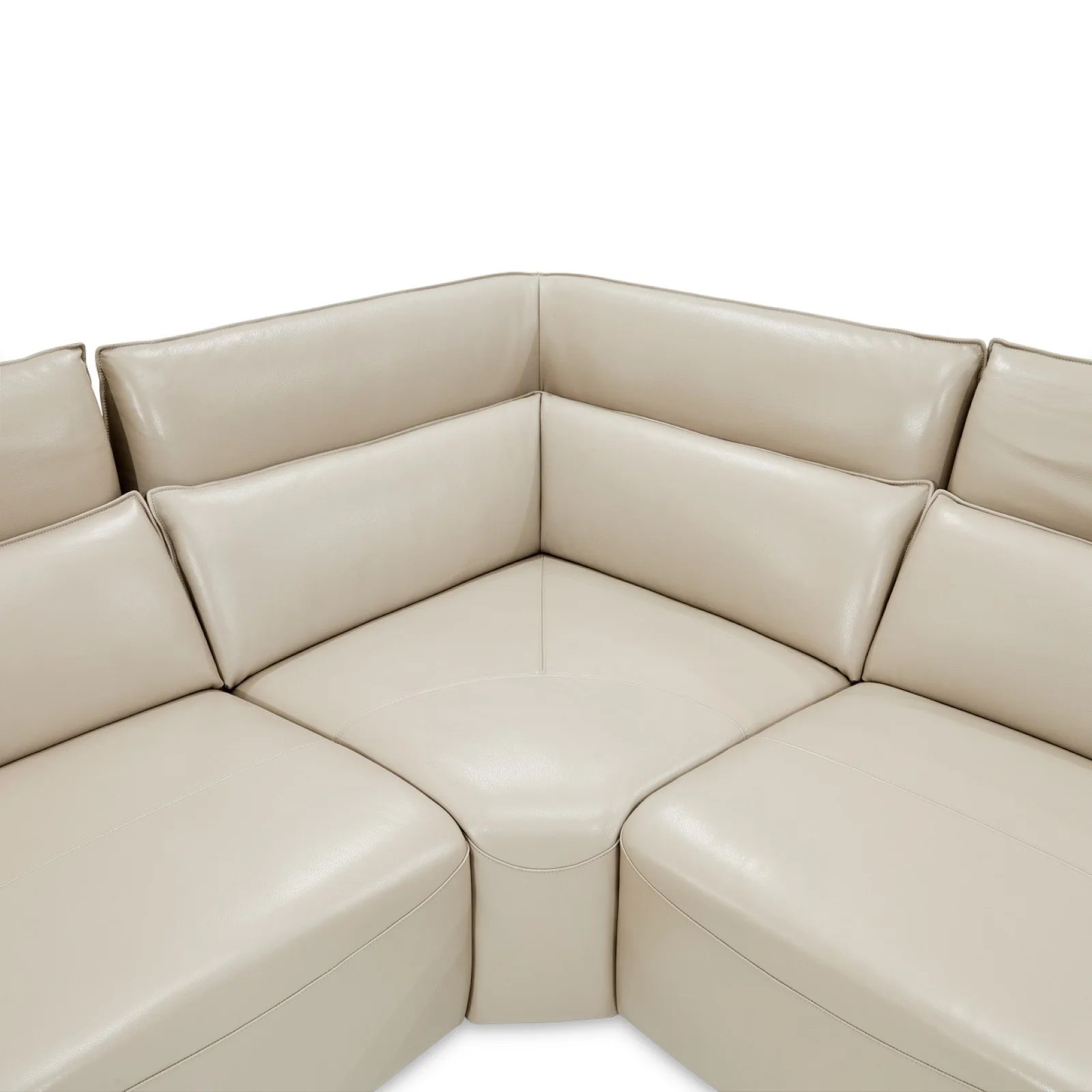 Michael Amini Verona 5-Piece Sectional - Light Gray - Image 7