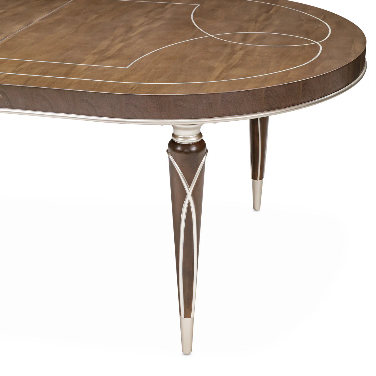 Michael Amini Villa Cherie Hazelnut Oval Dining Table - Image 17