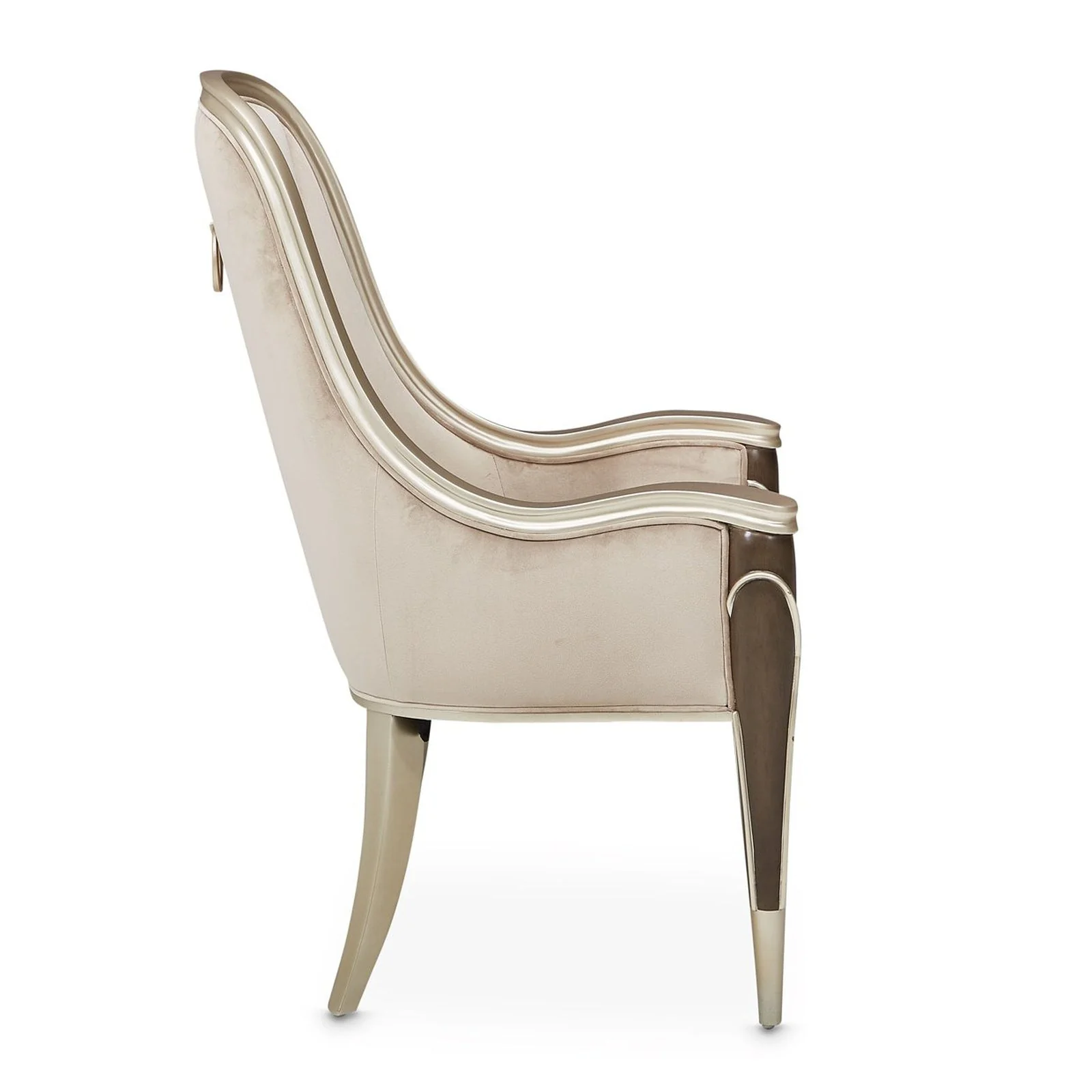 Michael Amini Villa Cherie Hazelnut Arm Chair - Image 6