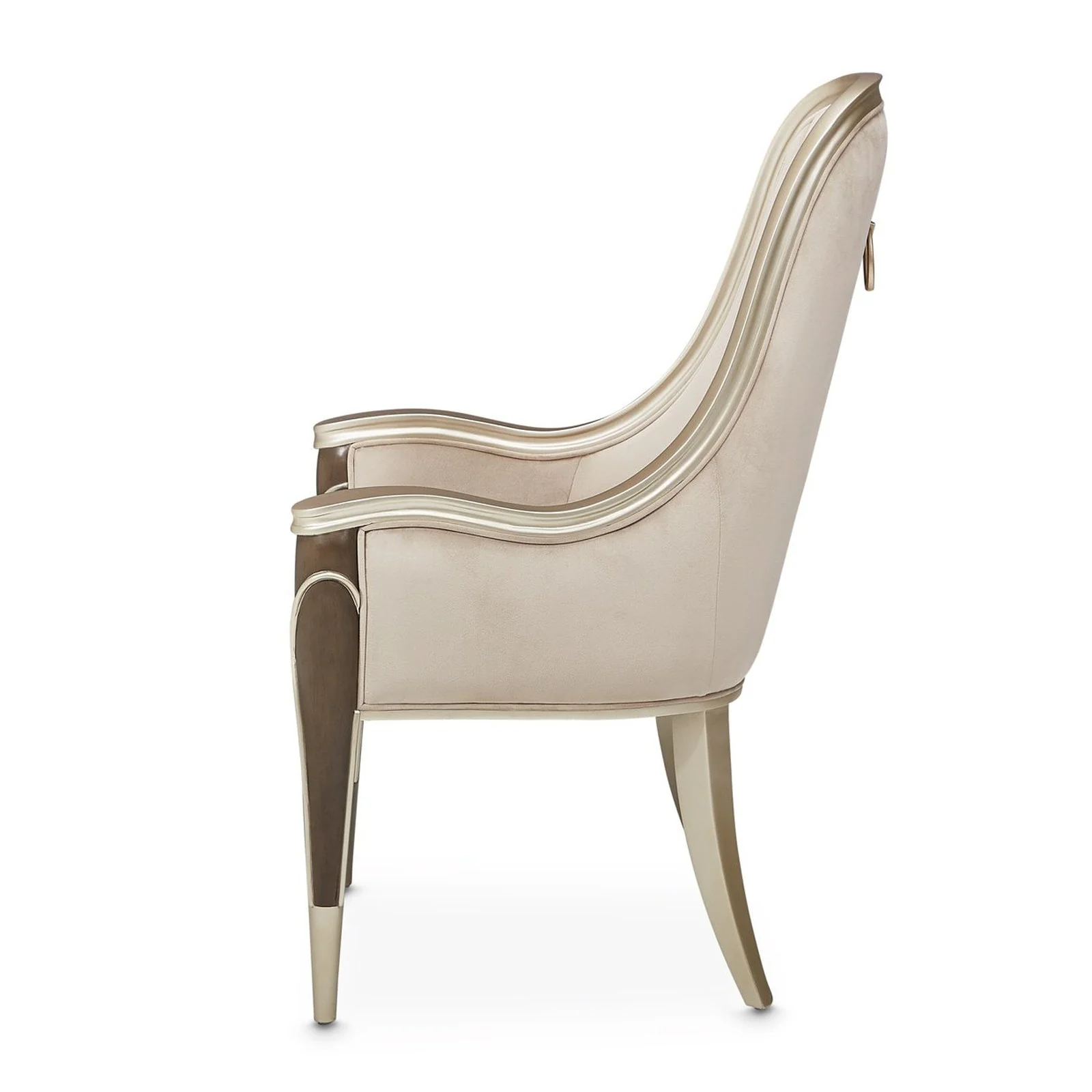 Michael Amini Villa Cherie Hazelnut Arm Chair - Image 9