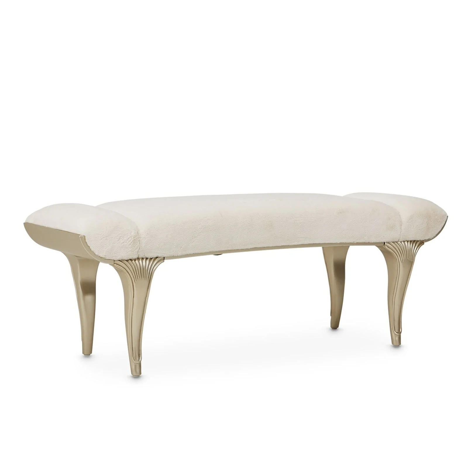 Michael Amini Villa Cherie Hazelnut Bed Bench - Image 5