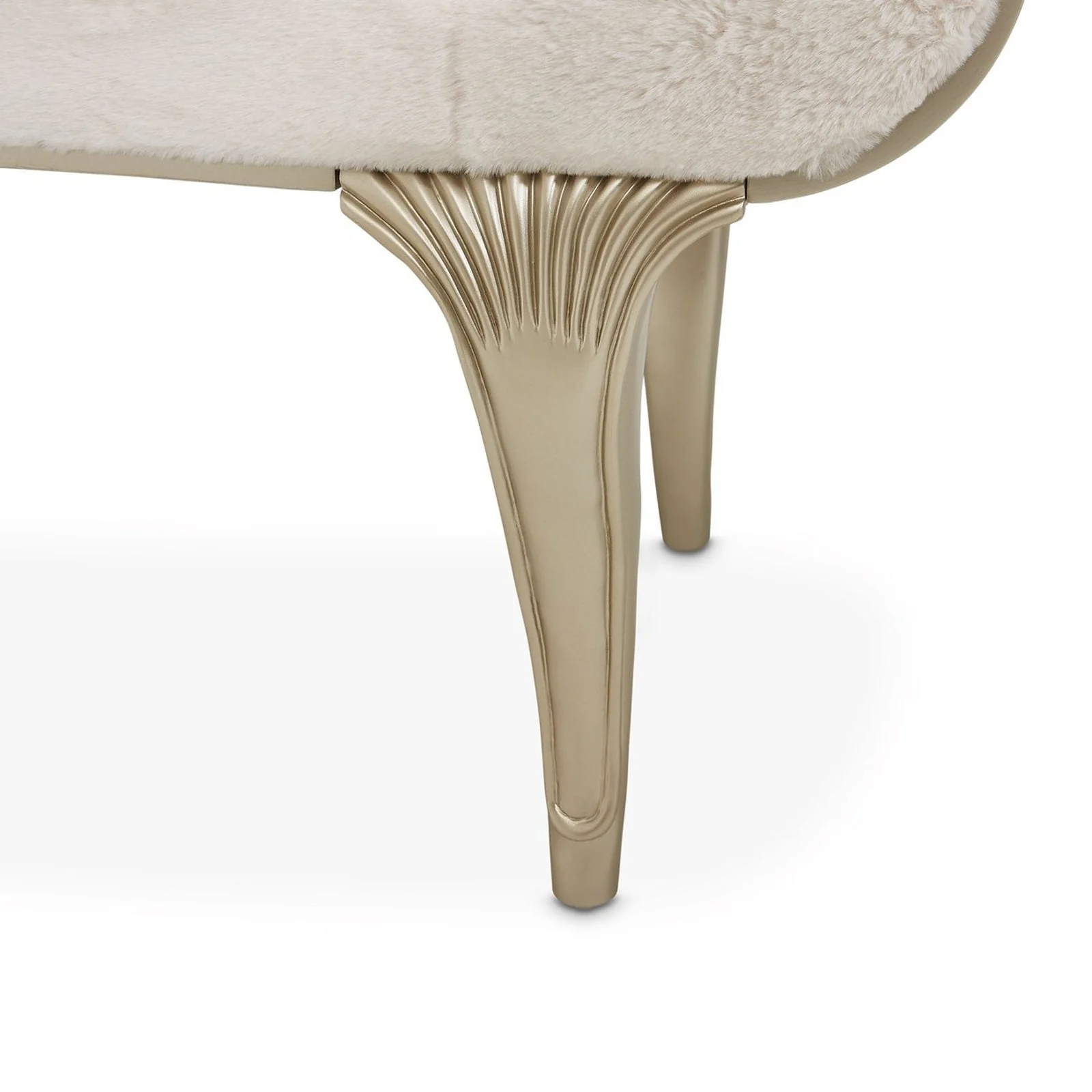 Michael Amini Villa Cherie Hazelnut Bed Bench - Image 9