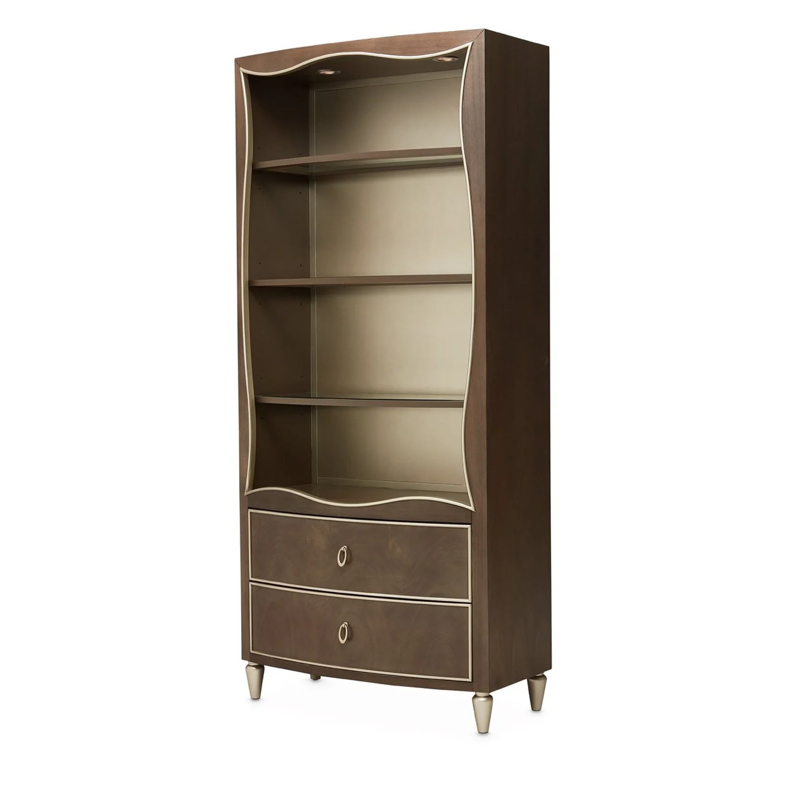 Michael Amini Villa Cherie Hazelnut Bookcase - Image 2