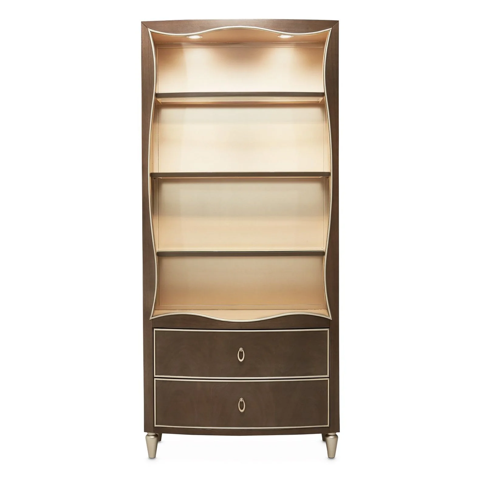 Michael Amini Villa Cherie Hazelnut Bookcase - Image 3