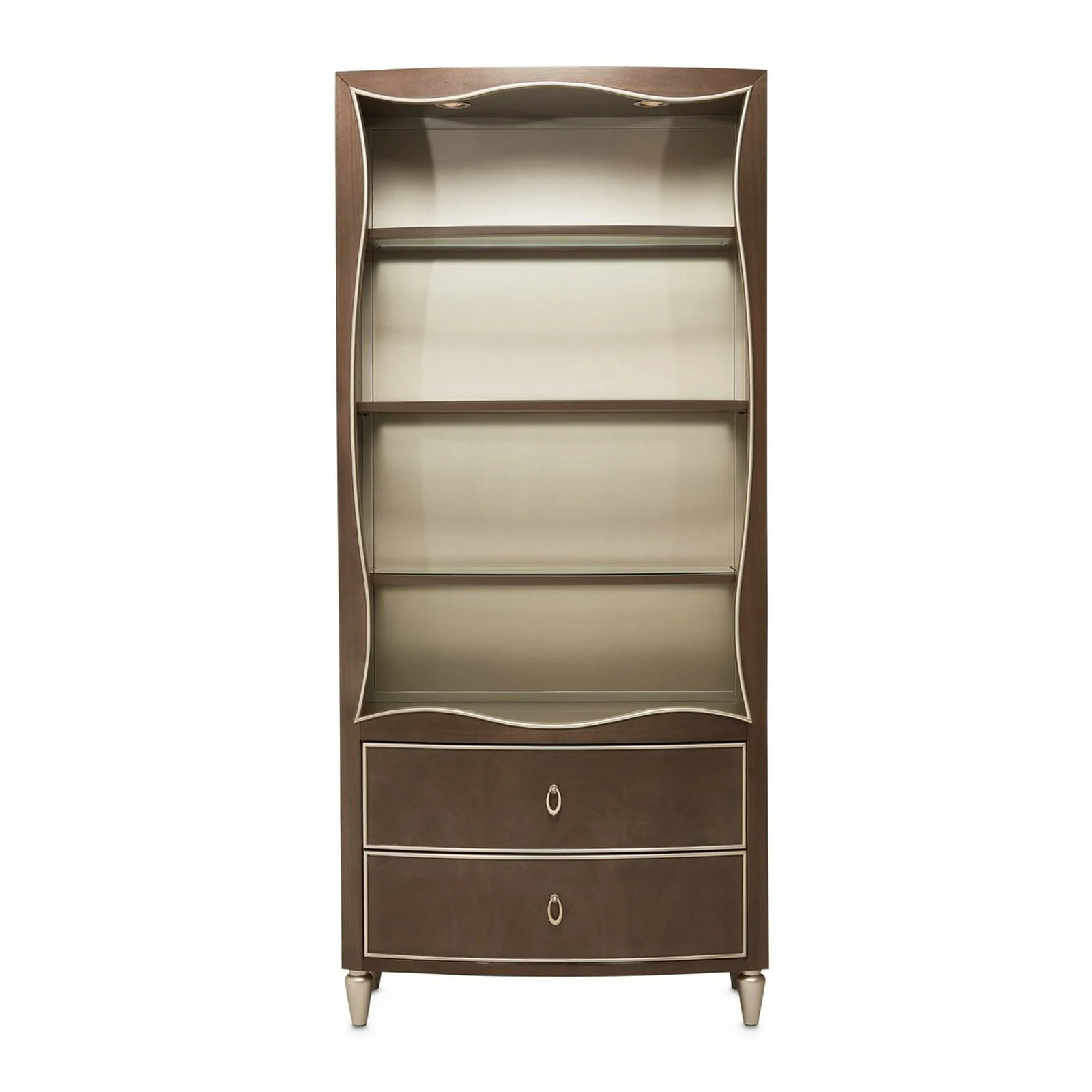 Michael Amini Villa Cherie Hazelnut Bookcase - Image 4
