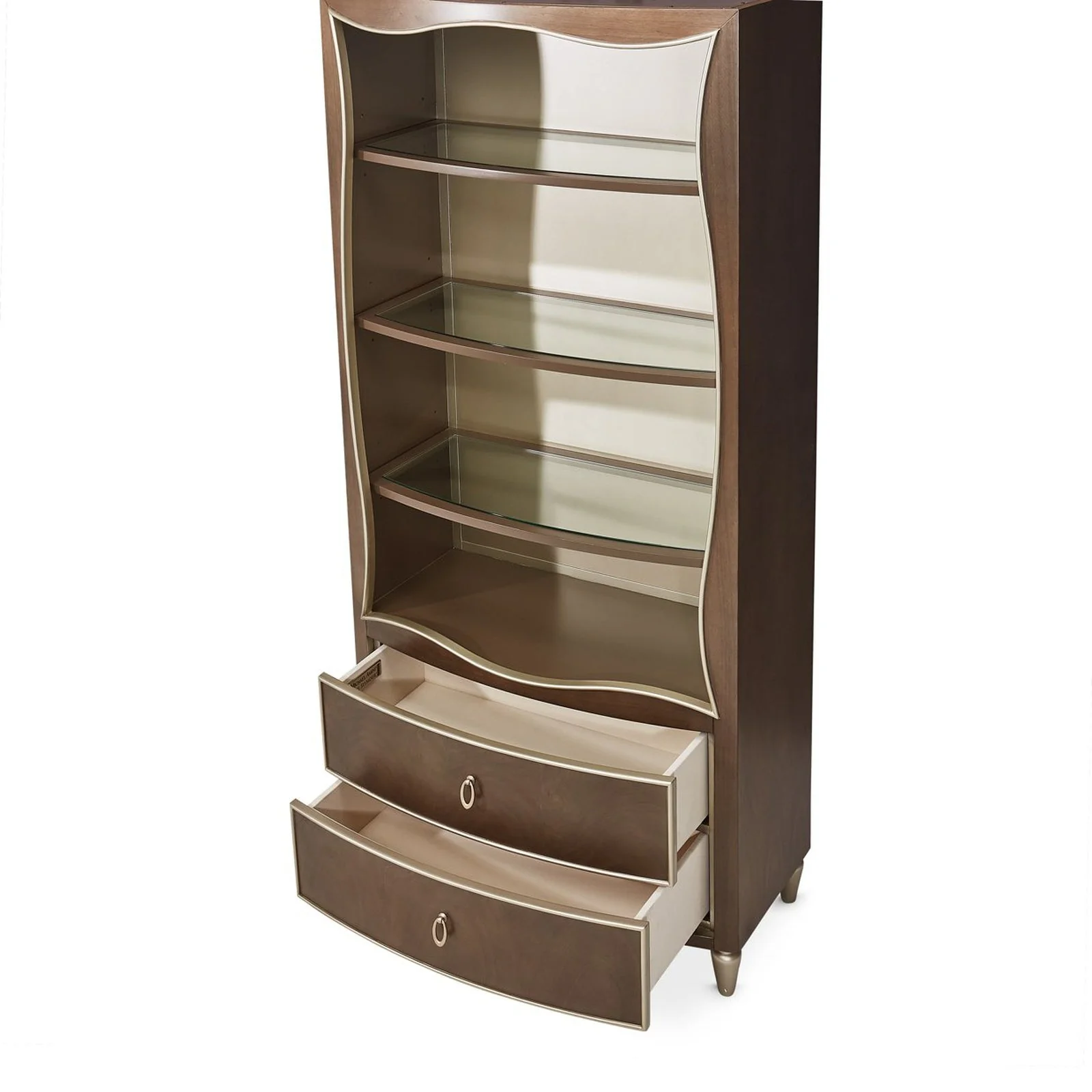Michael Amini Villa Cherie Hazelnut Bookcase - Image 7