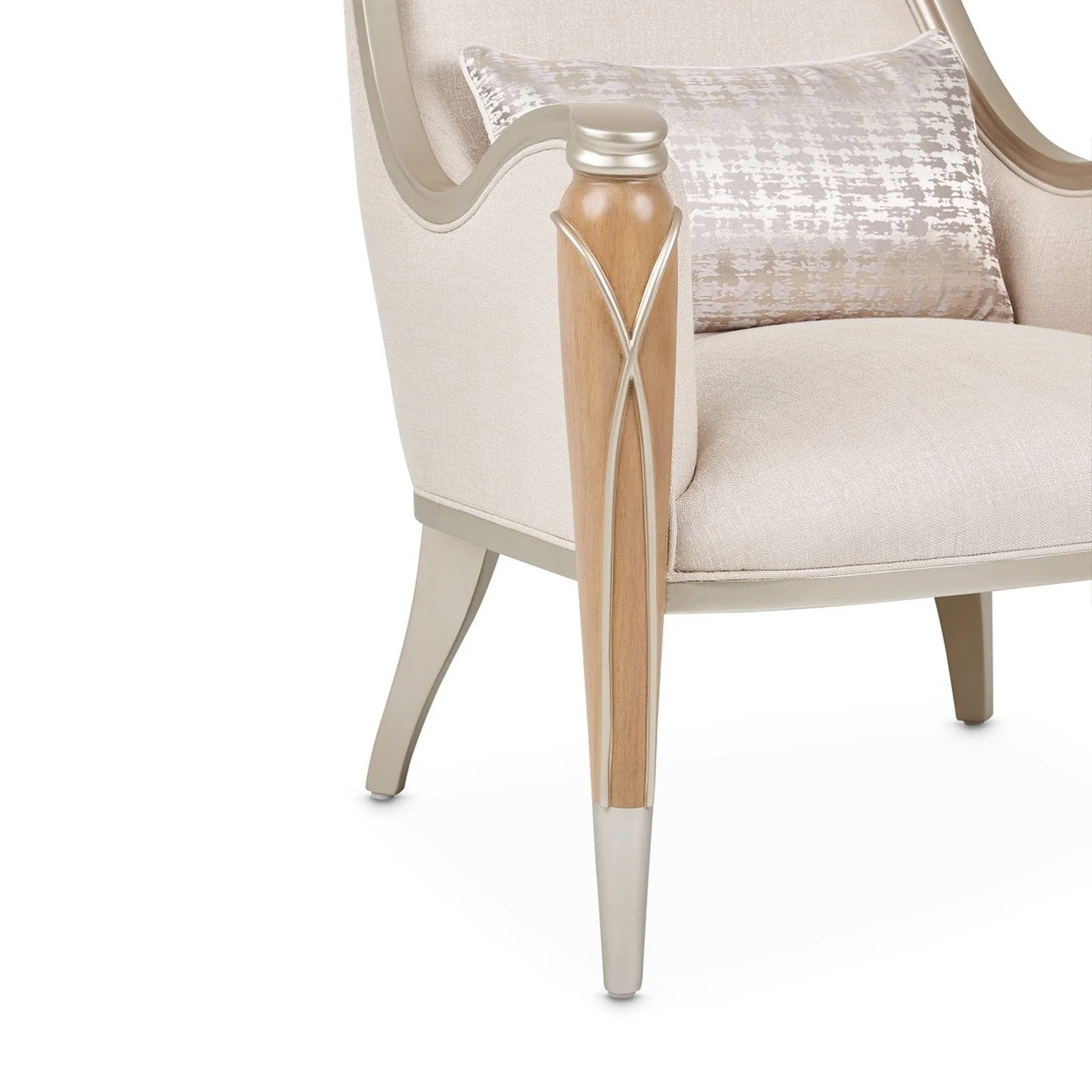 Michael Amini Villa Cherie Caramel Accent Chair - Image 11