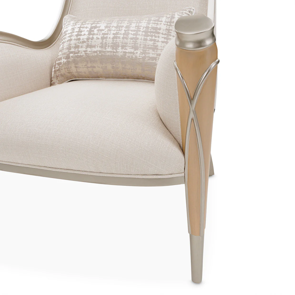 Michael Amini Villa Cherie Caramel Accent Chair - Image 12