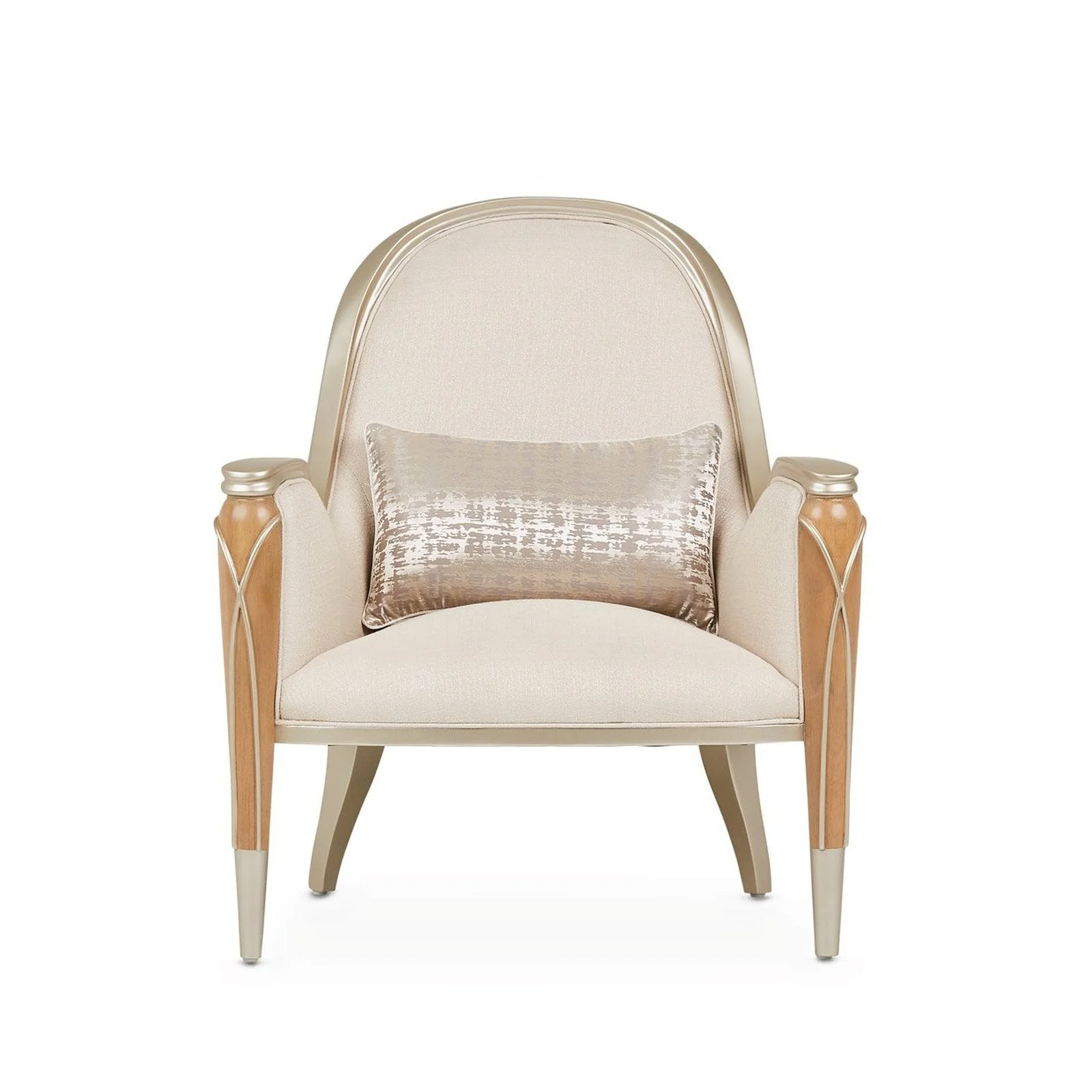 Michael Amini Villa Cherie Caramel Accent Chair - Image 2