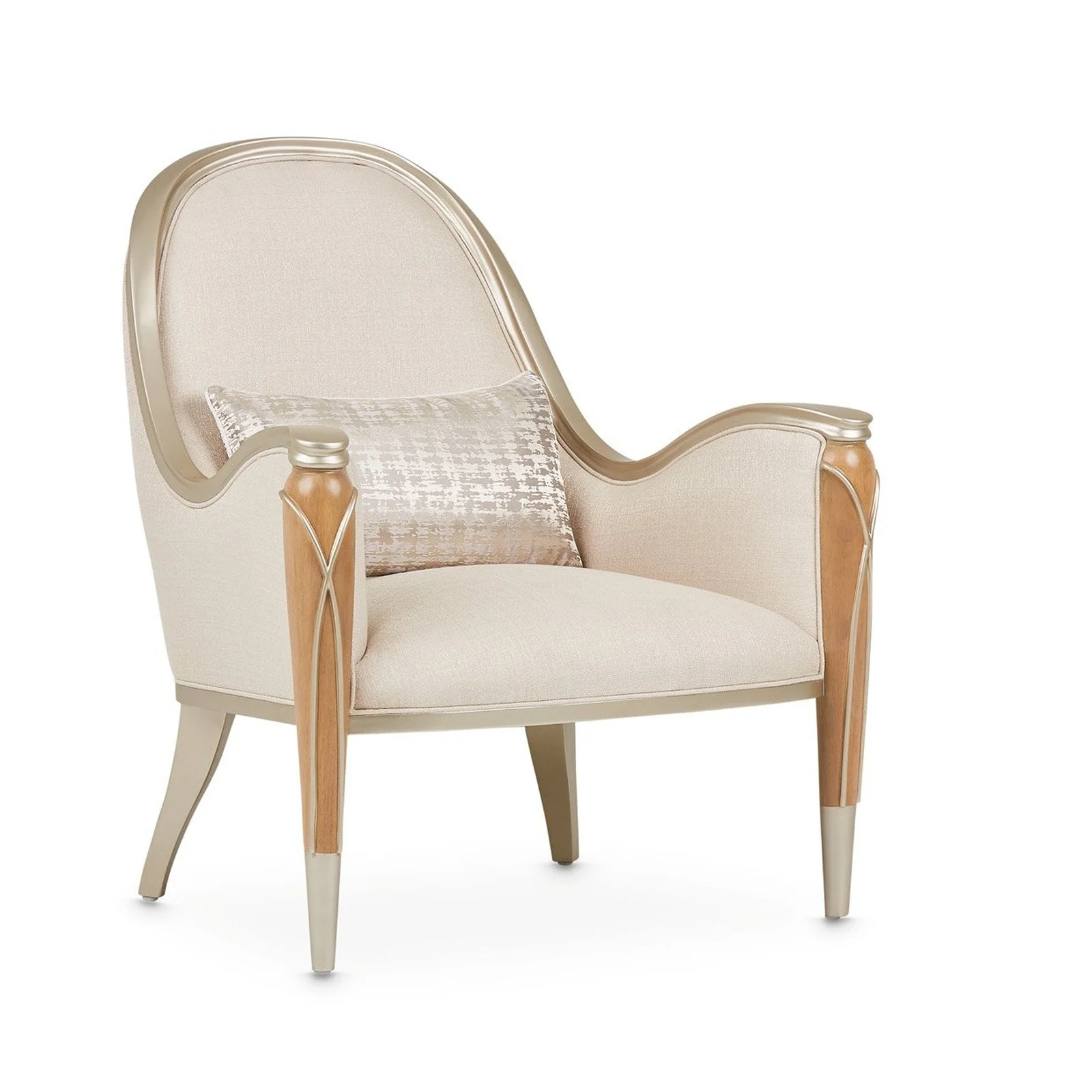 Michael Amini Villa Cherie Caramel Accent Chair - Image 3